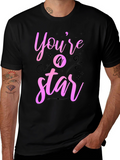 Youre A Star Graphic Tee - Black Casual Shirt