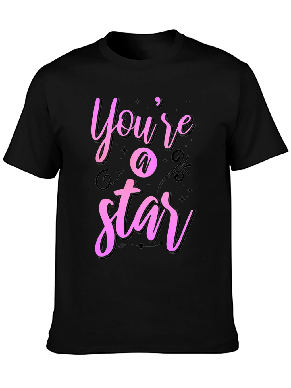 Youre A Star Graphic Tee - Black Casual Shirt
