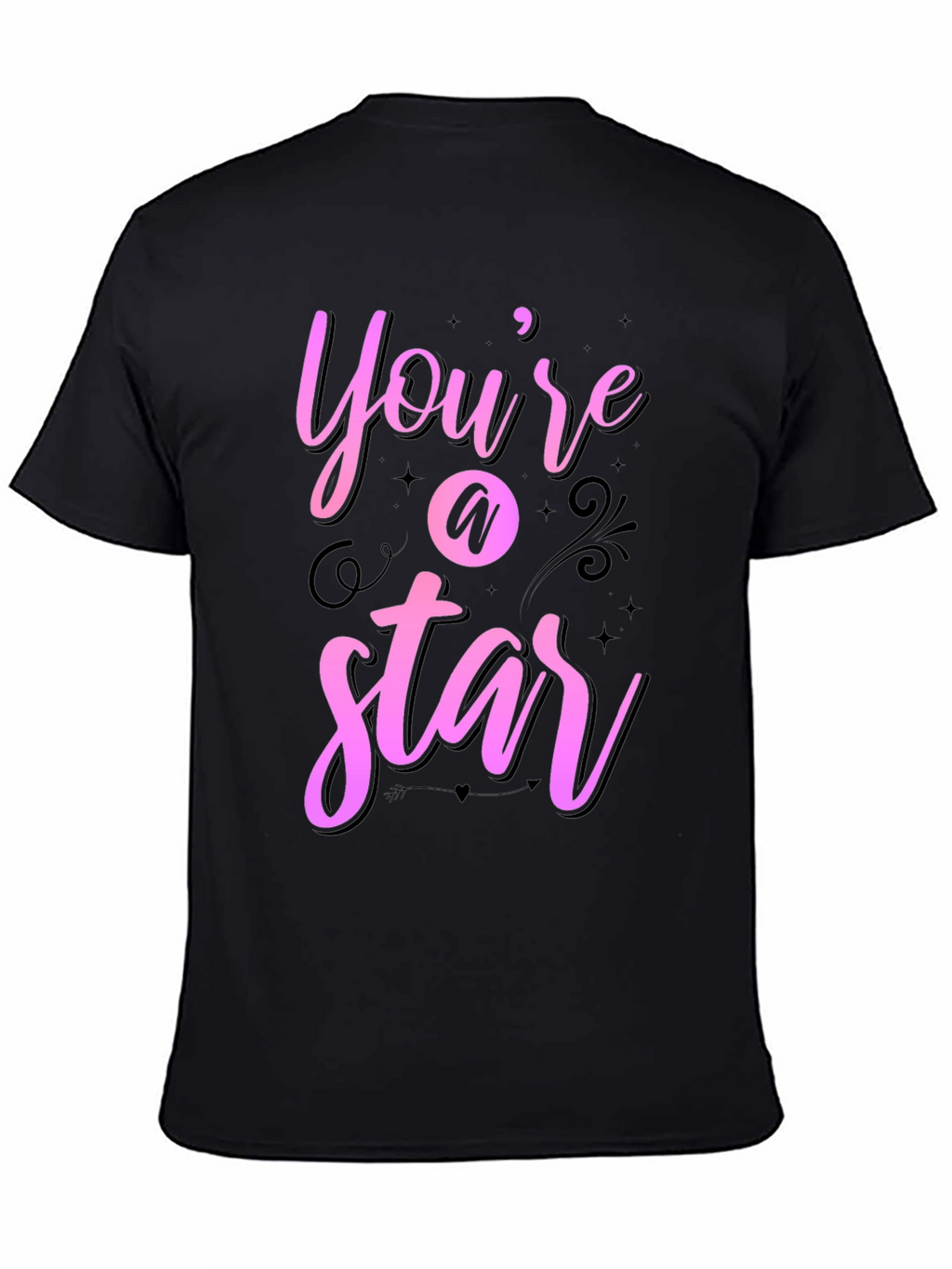 Youre A Star Graphic Tee - Black Casual Shirt