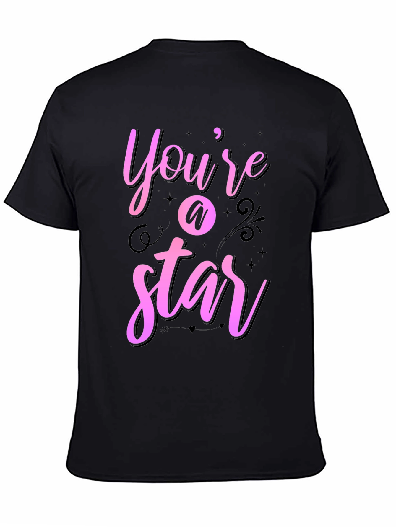 Youre A Star Graphic Tee - Black Casual Shirt