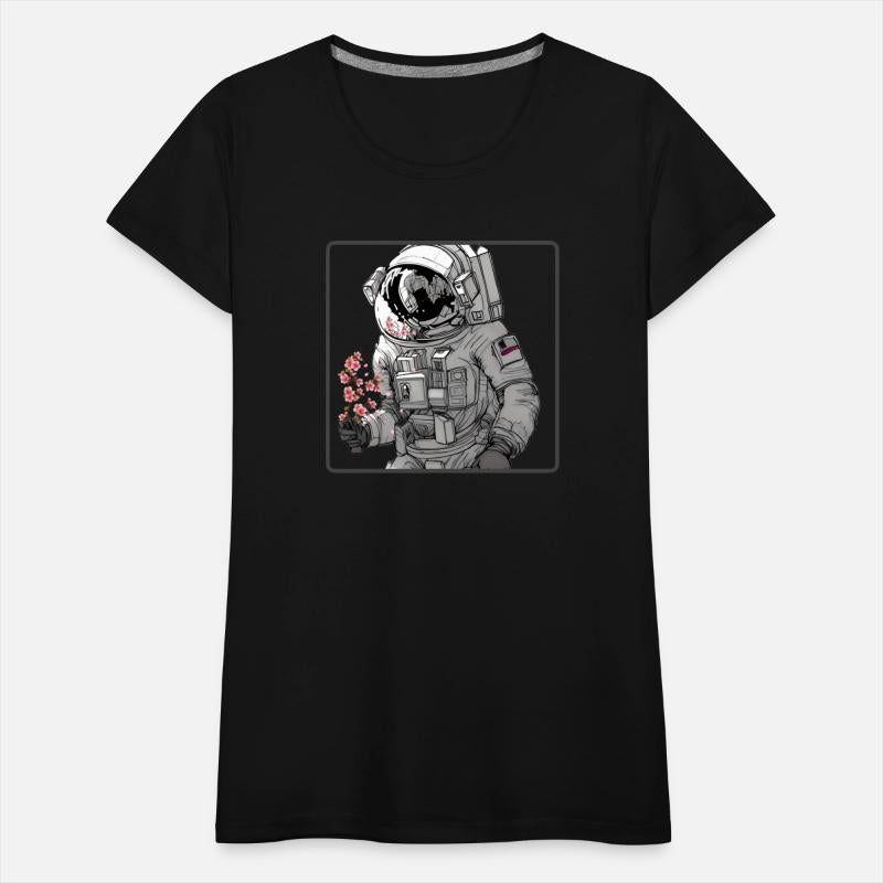 Astronaut with flowers