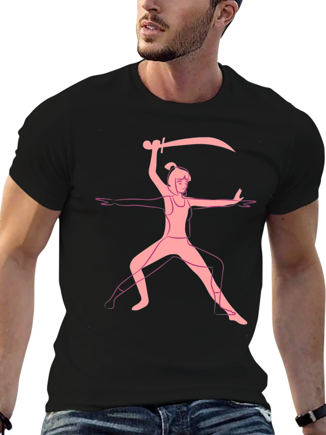 Warrior Pose Graphic Tee - Black