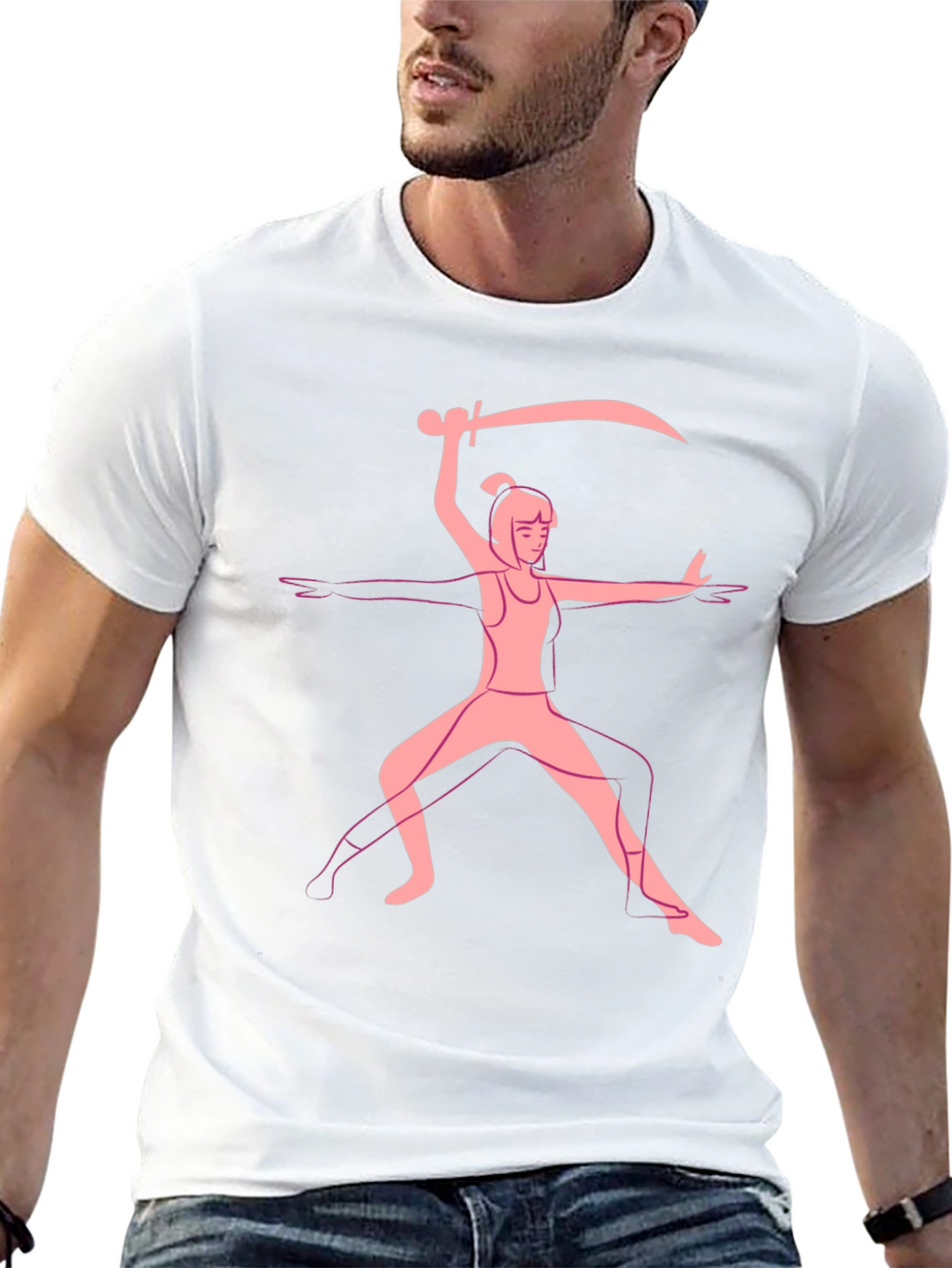 Warrior Pose Graphic Tee - Black