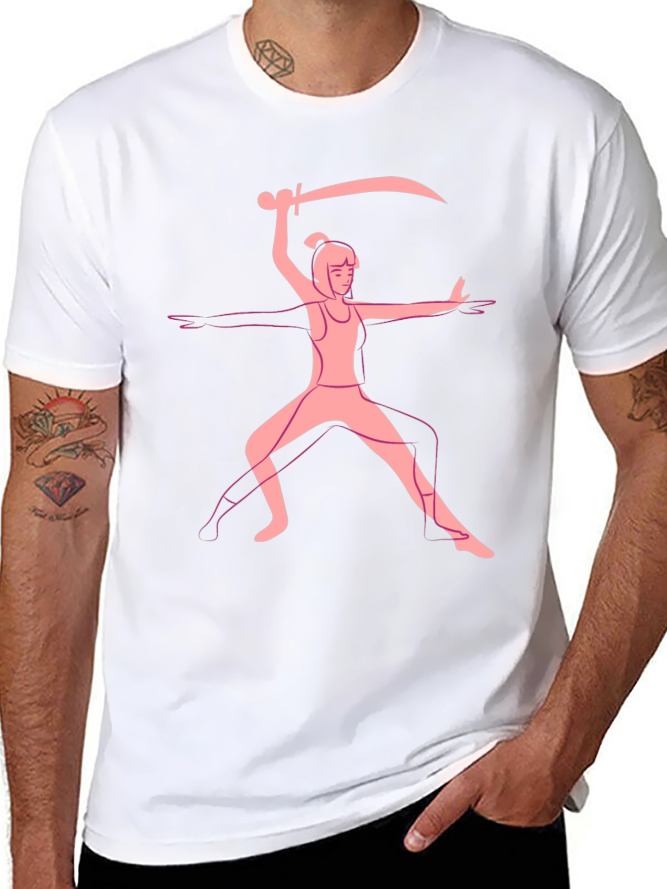 Warrior Pose Graphic Tee - Black