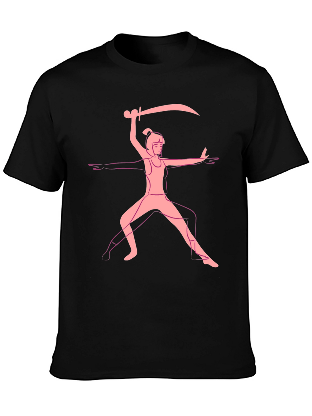 Warrior Pose Graphic Tee - Black