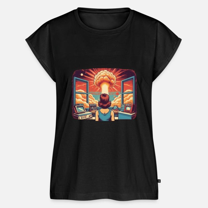 Atomic Era Woman Observing Explosion