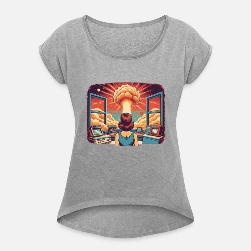 Atomic Era Woman Observing Explosion