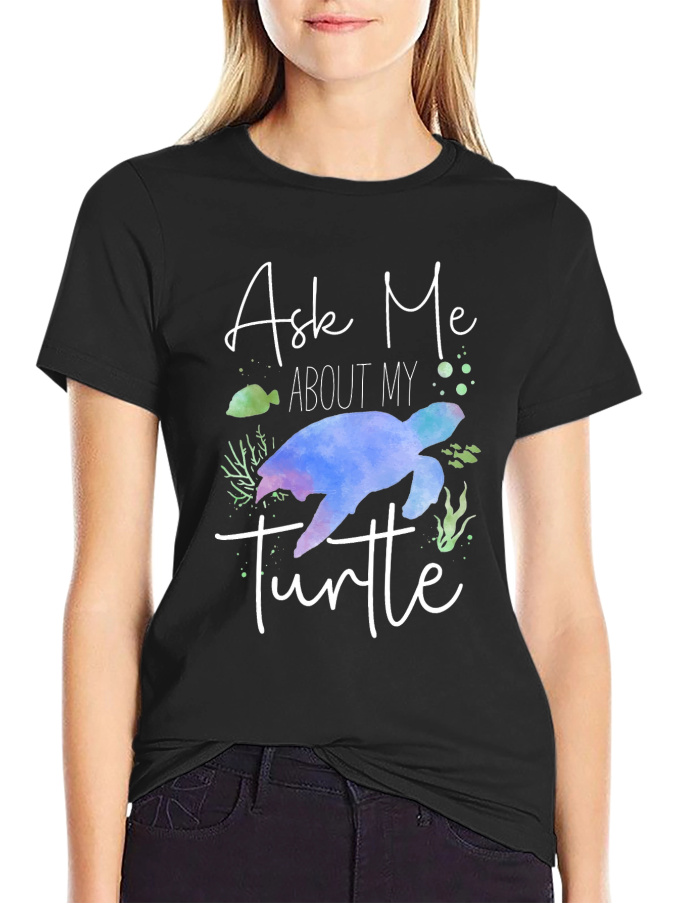 Ask Me About My Turtle Graphic Tee
