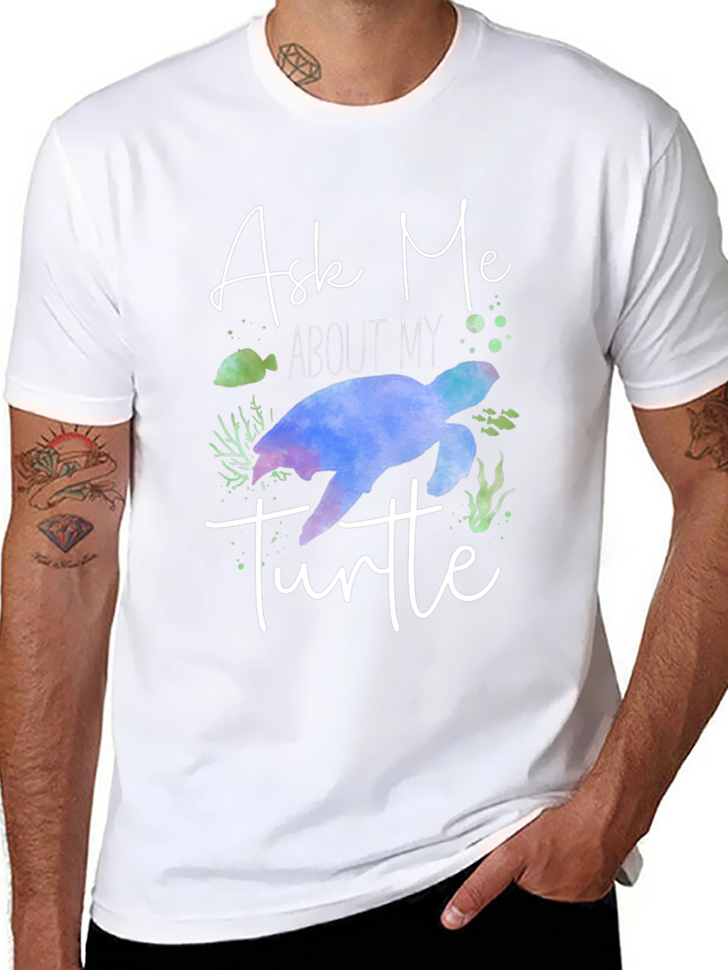 Ask Me About My Turtle Graphic Tee