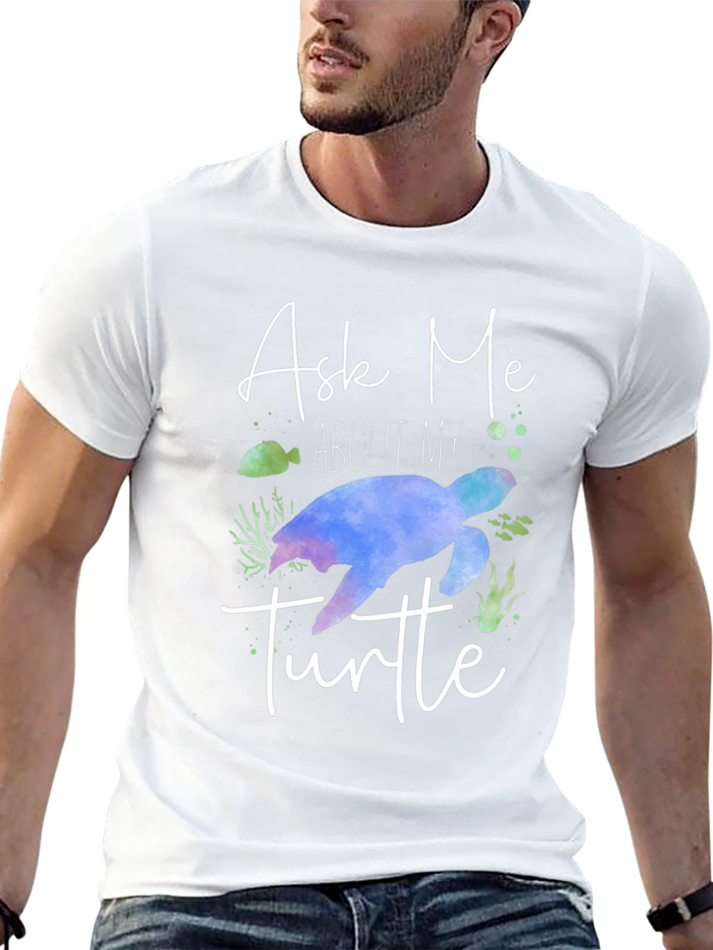 Ask Me About My Turtle Graphic Tee