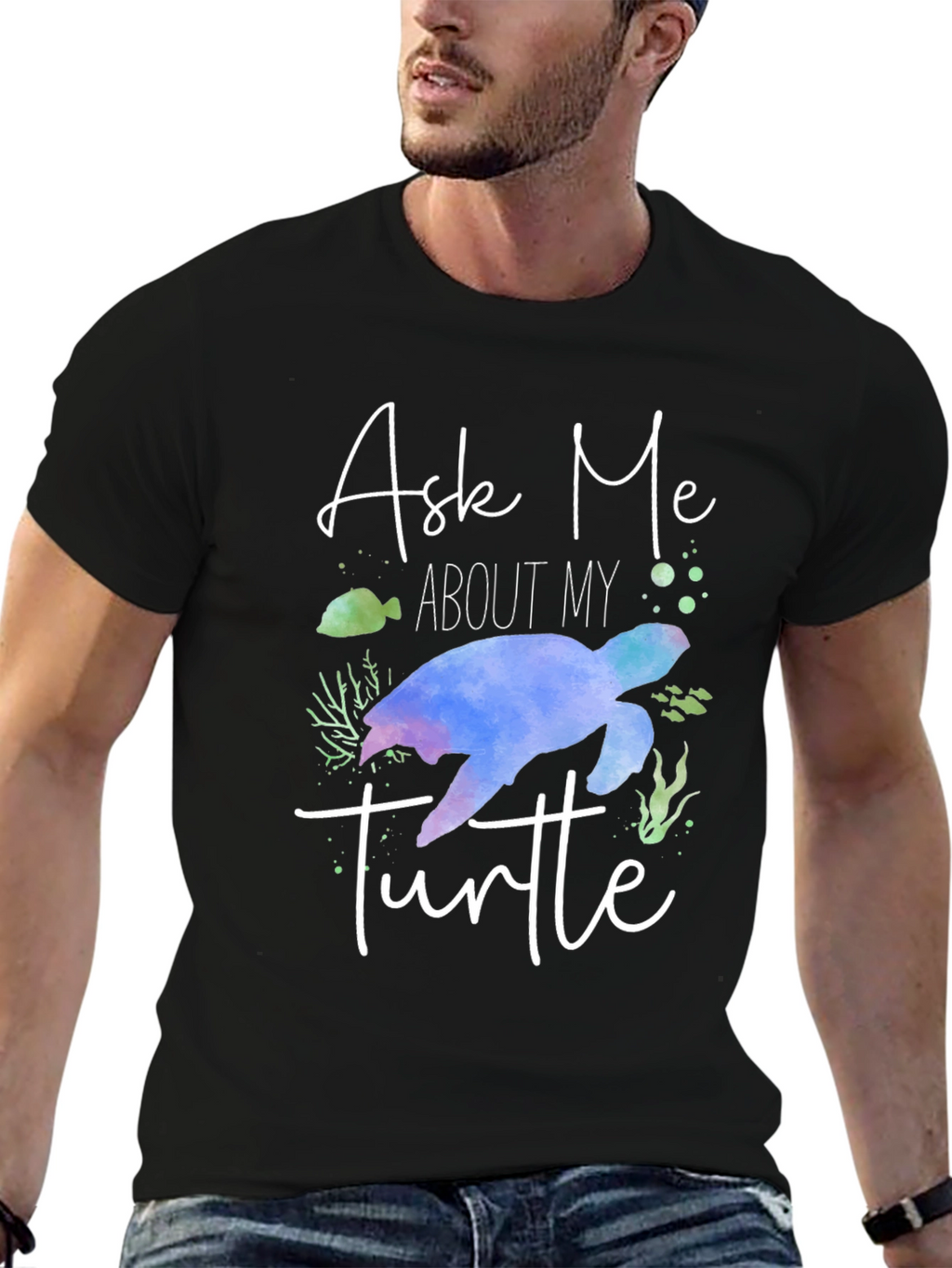 Ask Me About My Turtle Graphic Tee