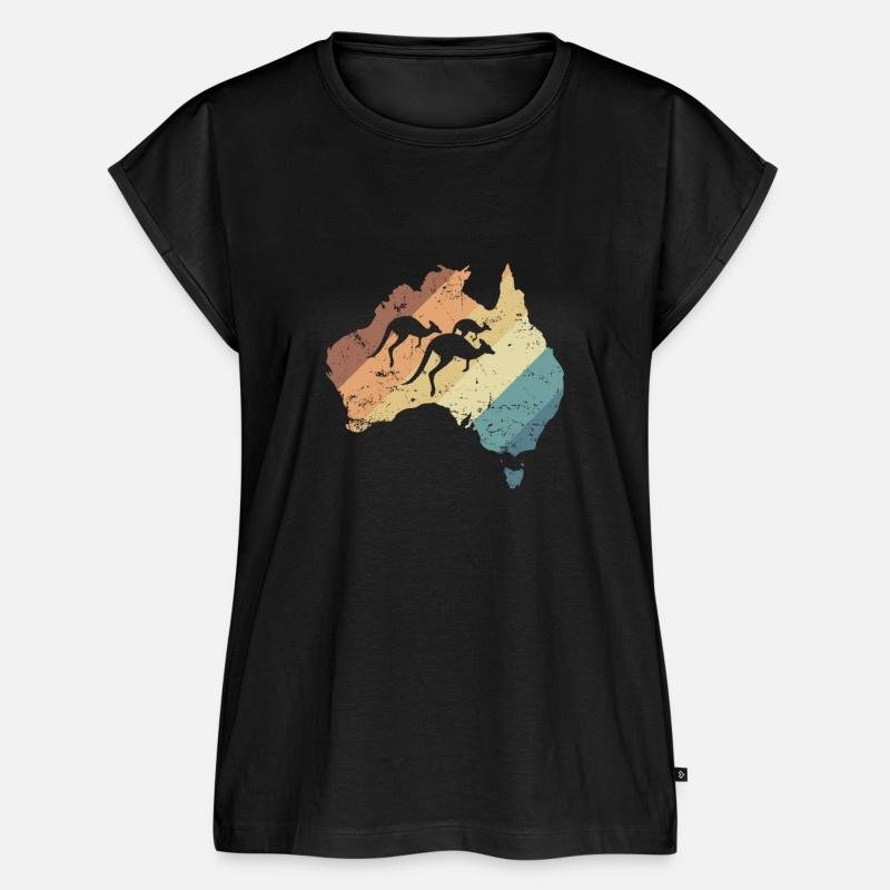 Australia Map with Kangaroos Australia