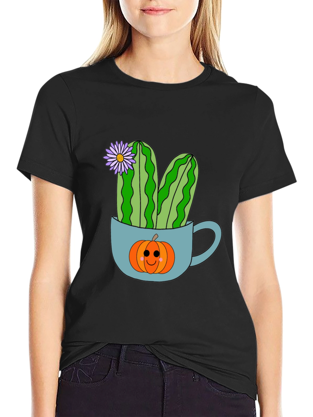 Cactus Pumpkin in a Cup T-Shirt