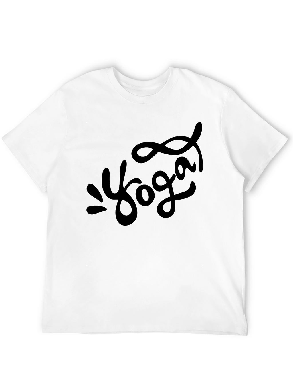 Yoga Graphic Print Black T-Shirt