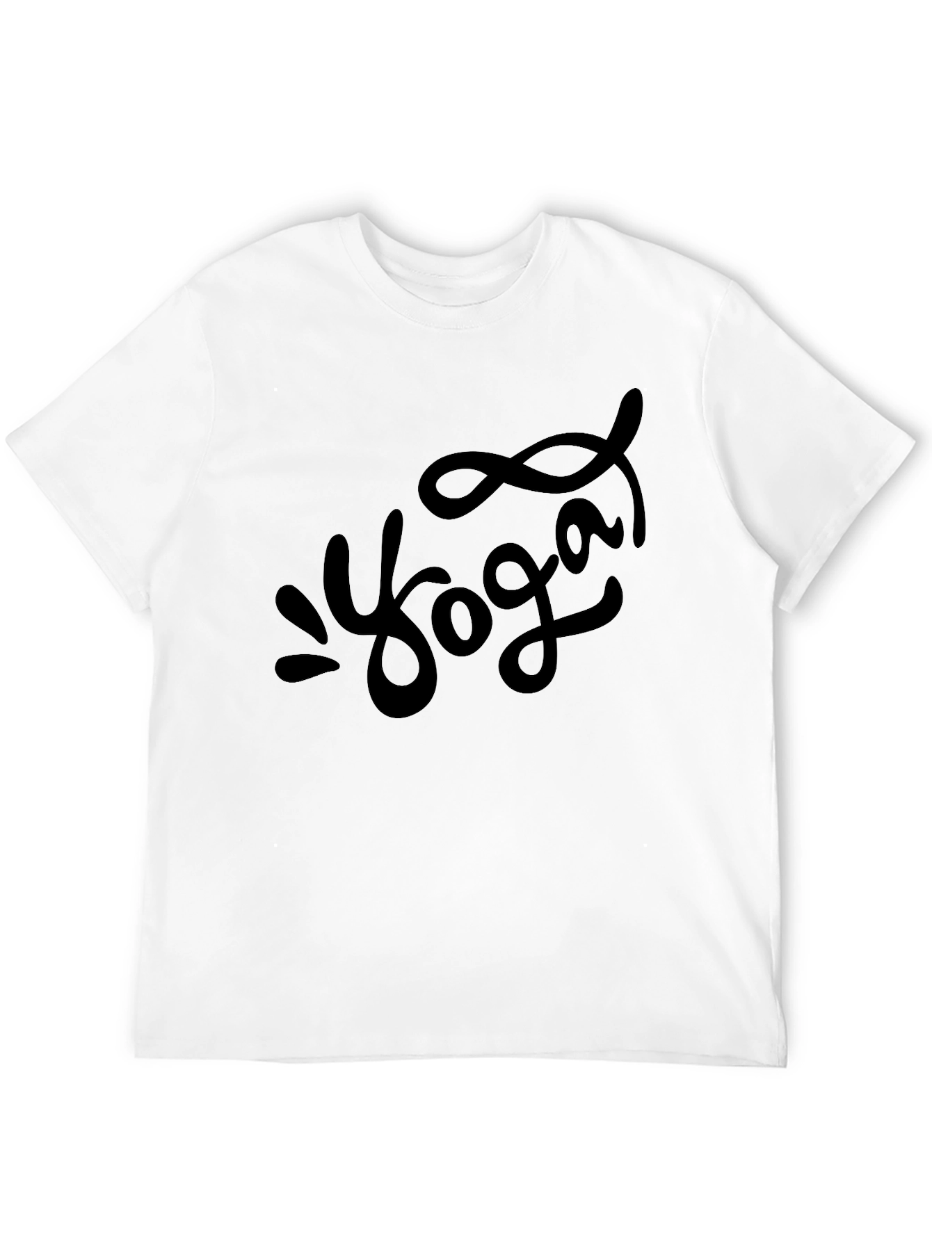 Yoga Graphic Print Black T-Shirt