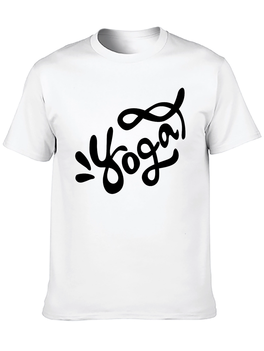 Yoga Graphic Print Black T-Shirt