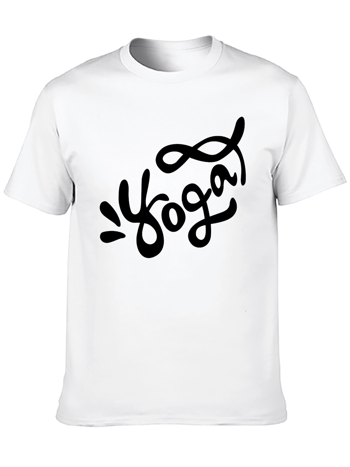 Yoga Graphic Print Black T-Shirt