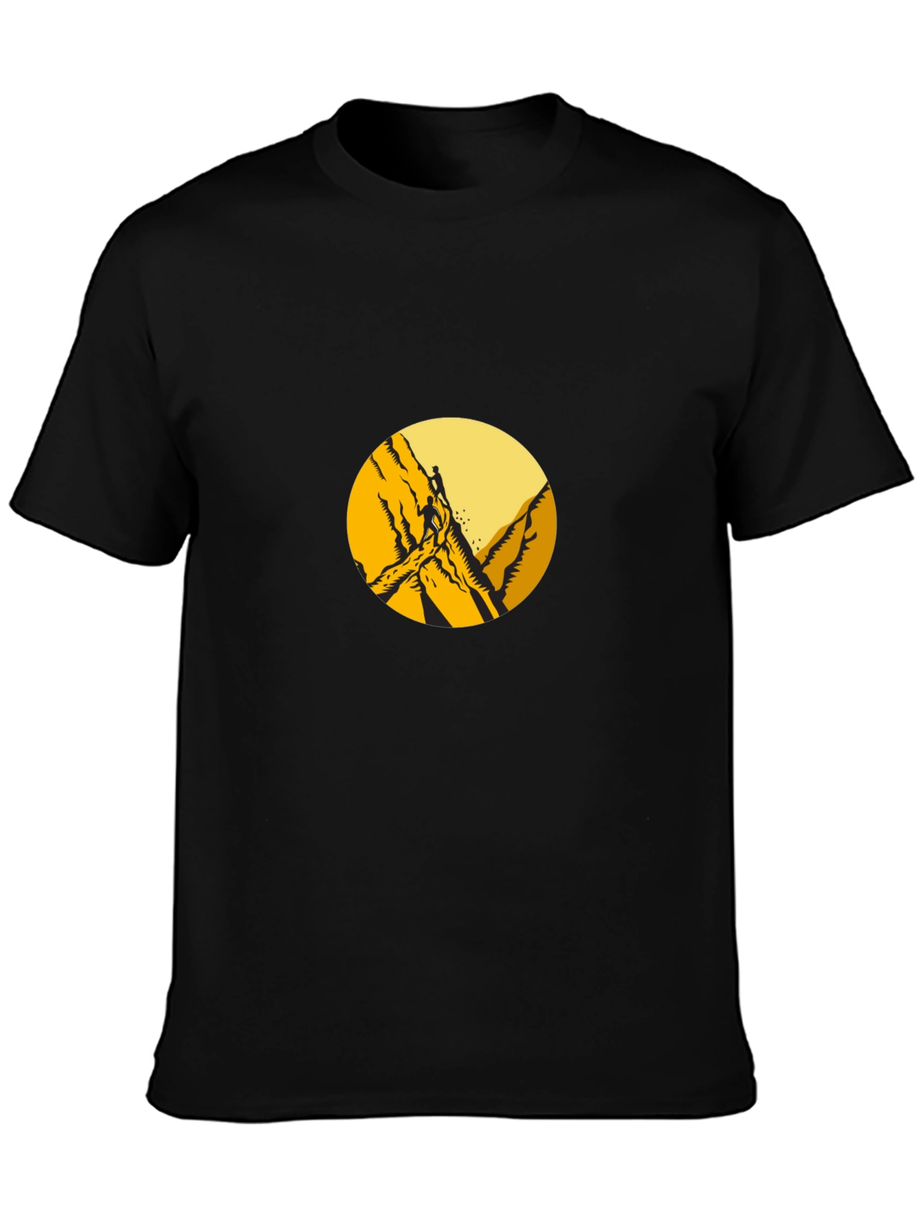 Mountain Climber Graphic Tee - Black