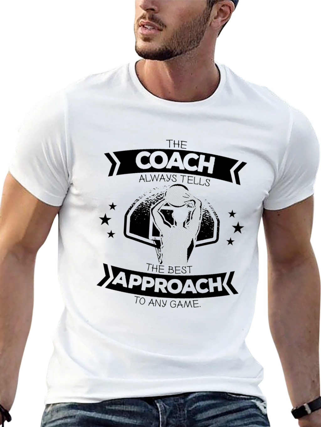 Coach Always Tells T-Shirt: Basketball Game Day Apparel