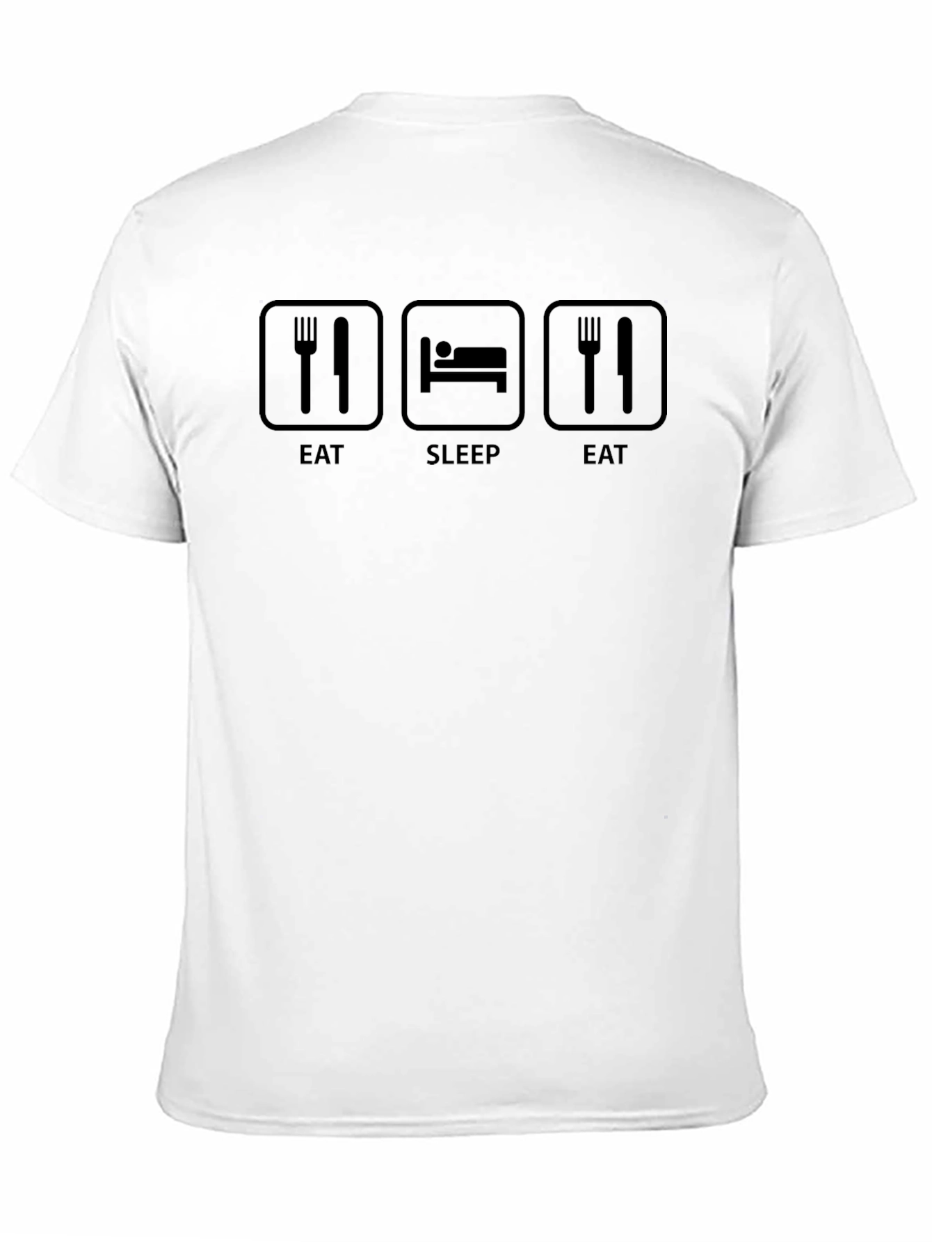 Eat Sleep Eat Graphic T-Shirt - Funny Foodie Tee