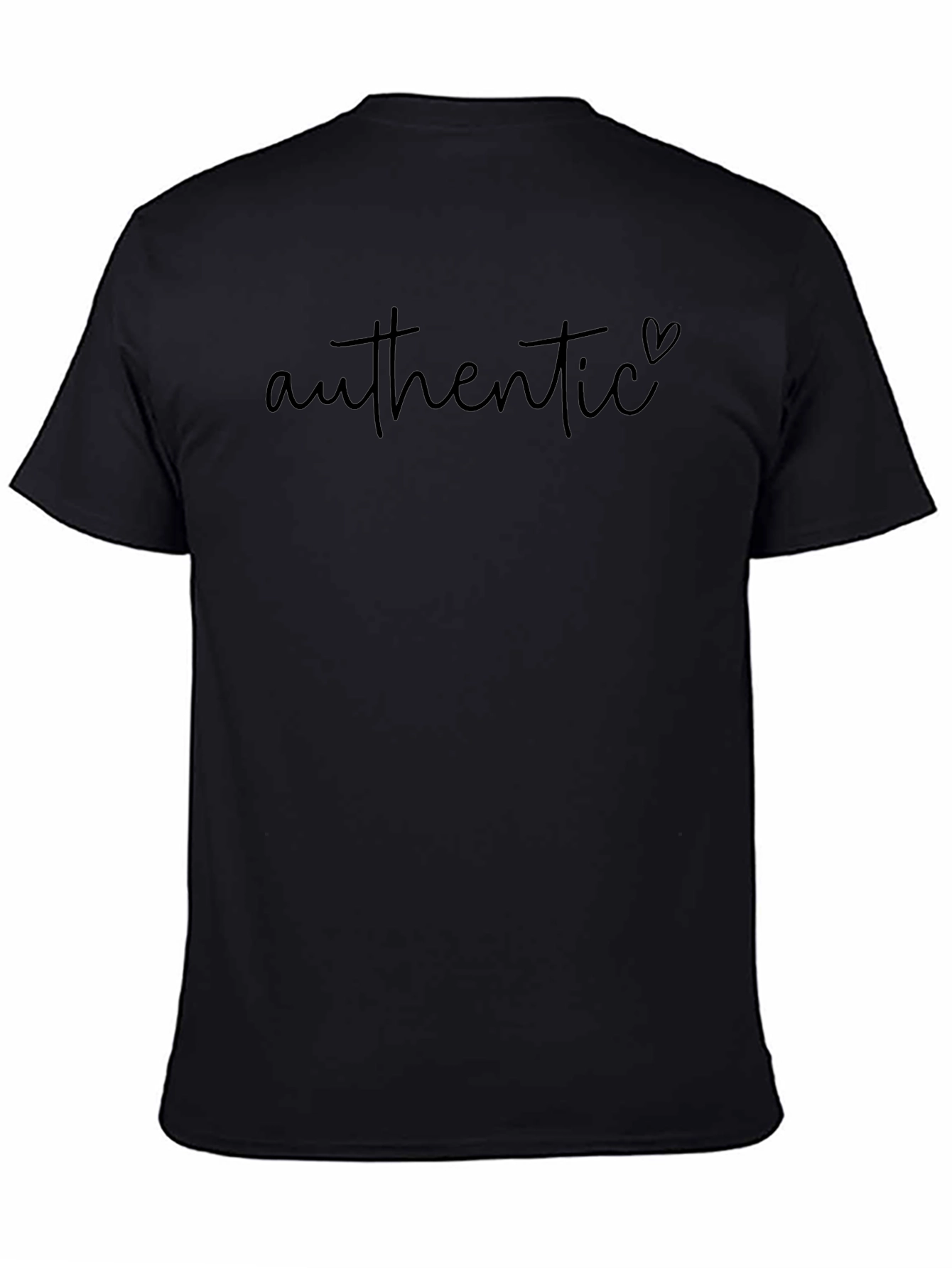 Authentic Heart Graphic Black T-Shirt