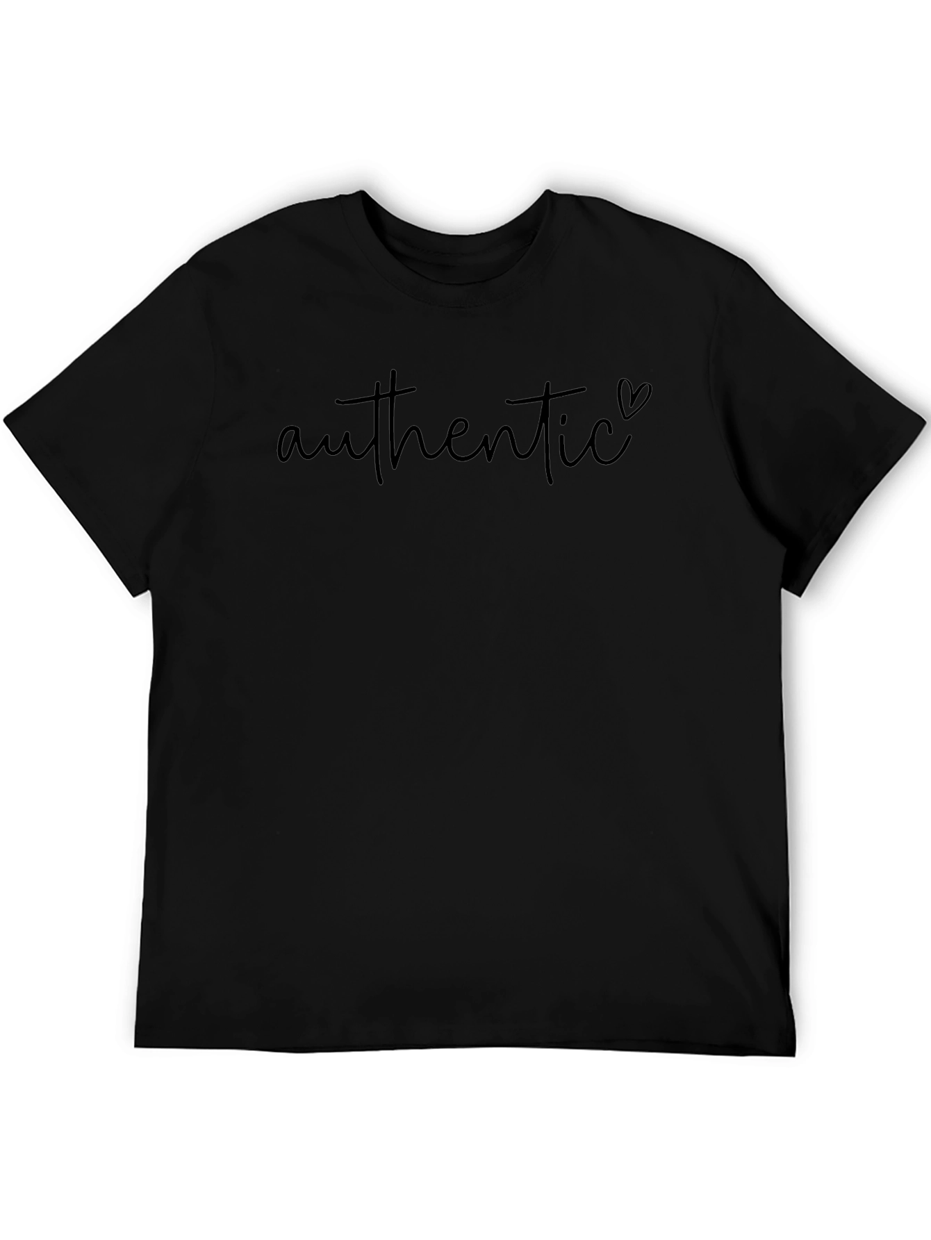 Authentic Heart Graphic Black T-Shirt