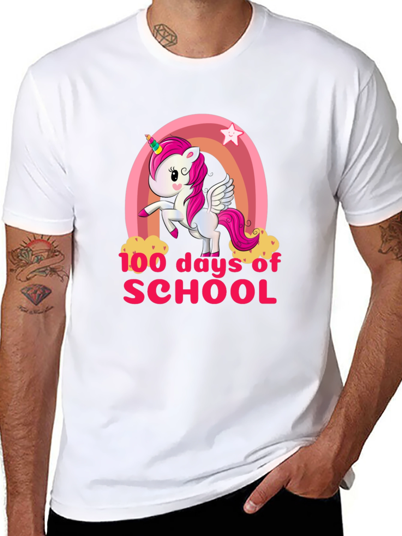 100 Days of School Unicorn Graphic Tee