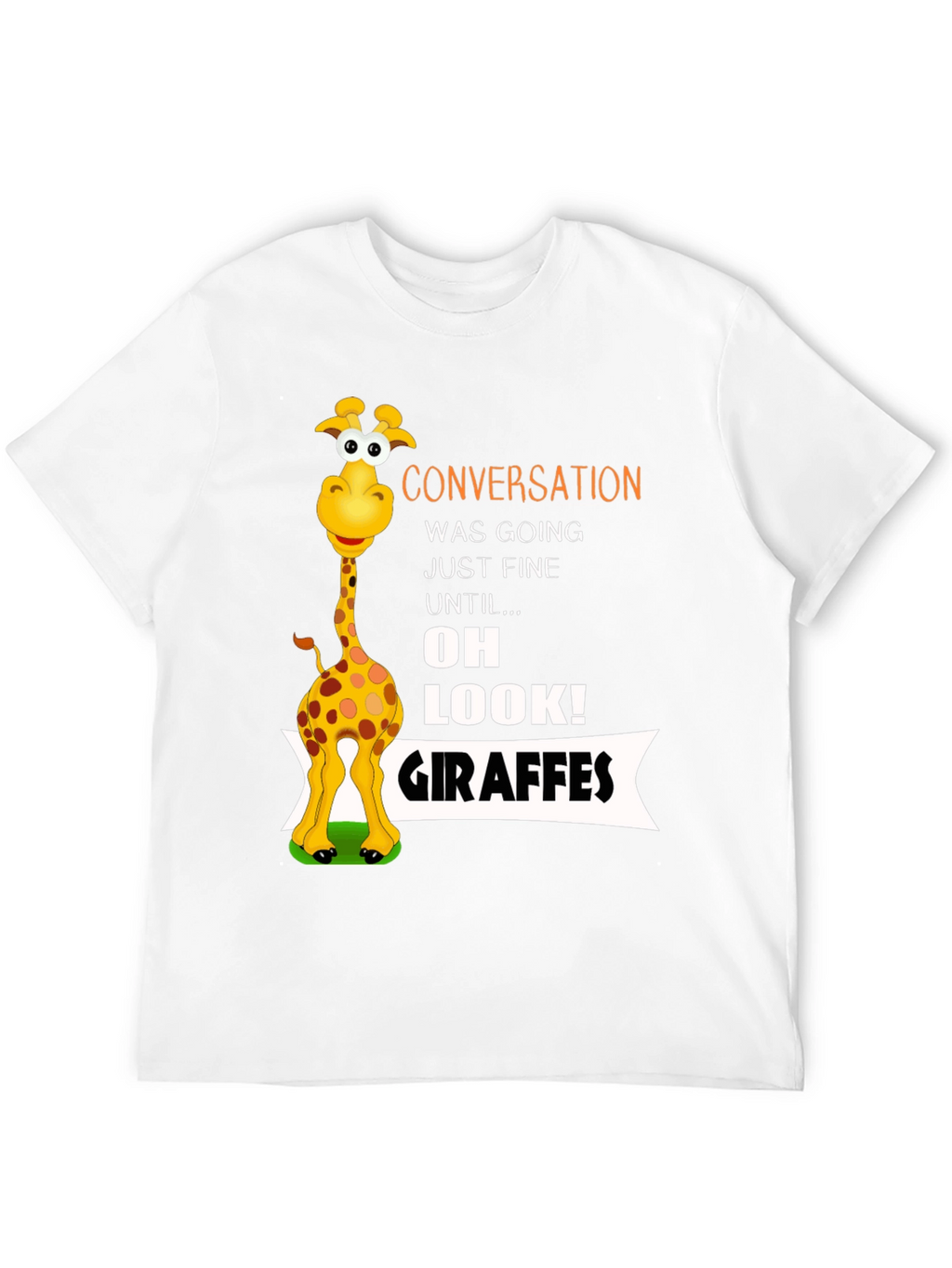 Conversation Giraffe T-Shirt Funny Animal Tee