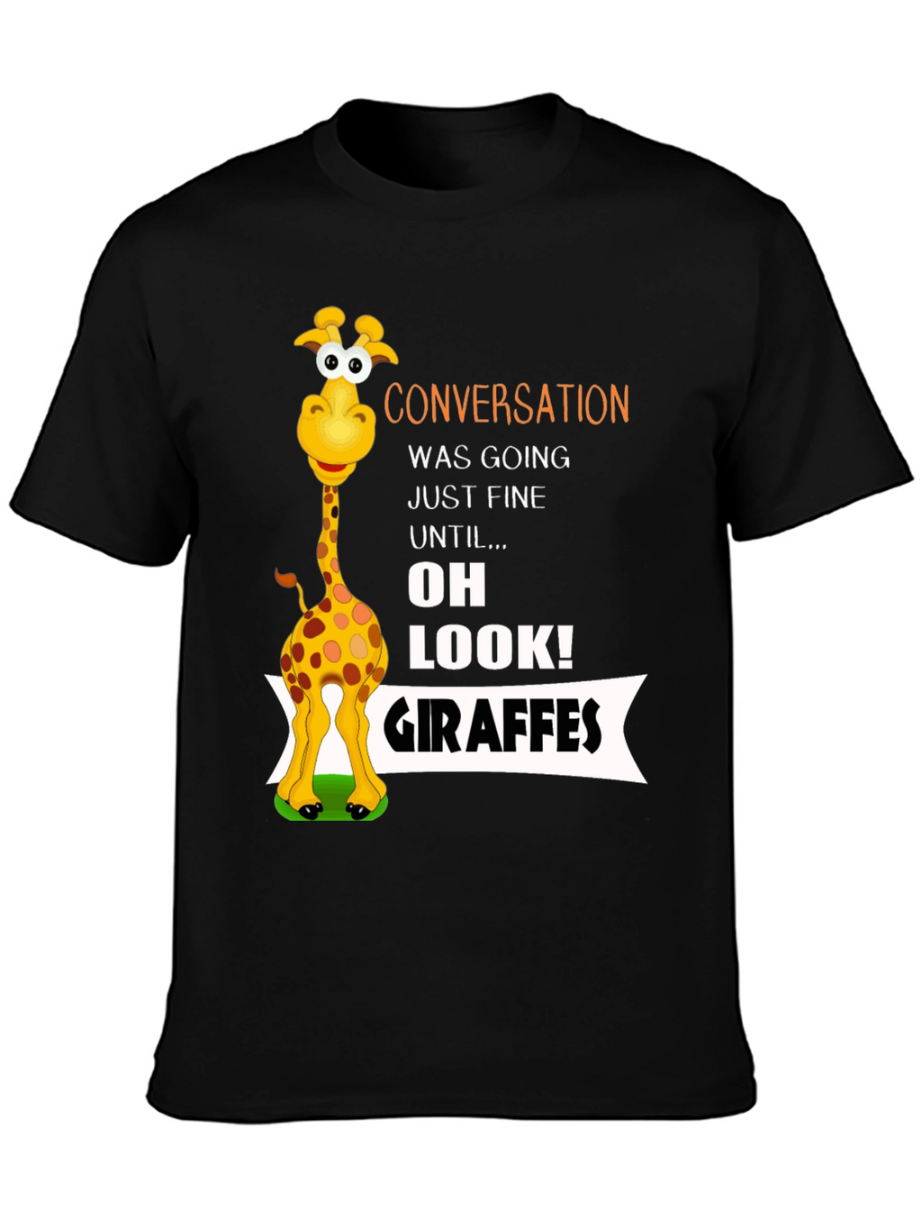 Conversation Giraffe T-Shirt Funny Animal Tee