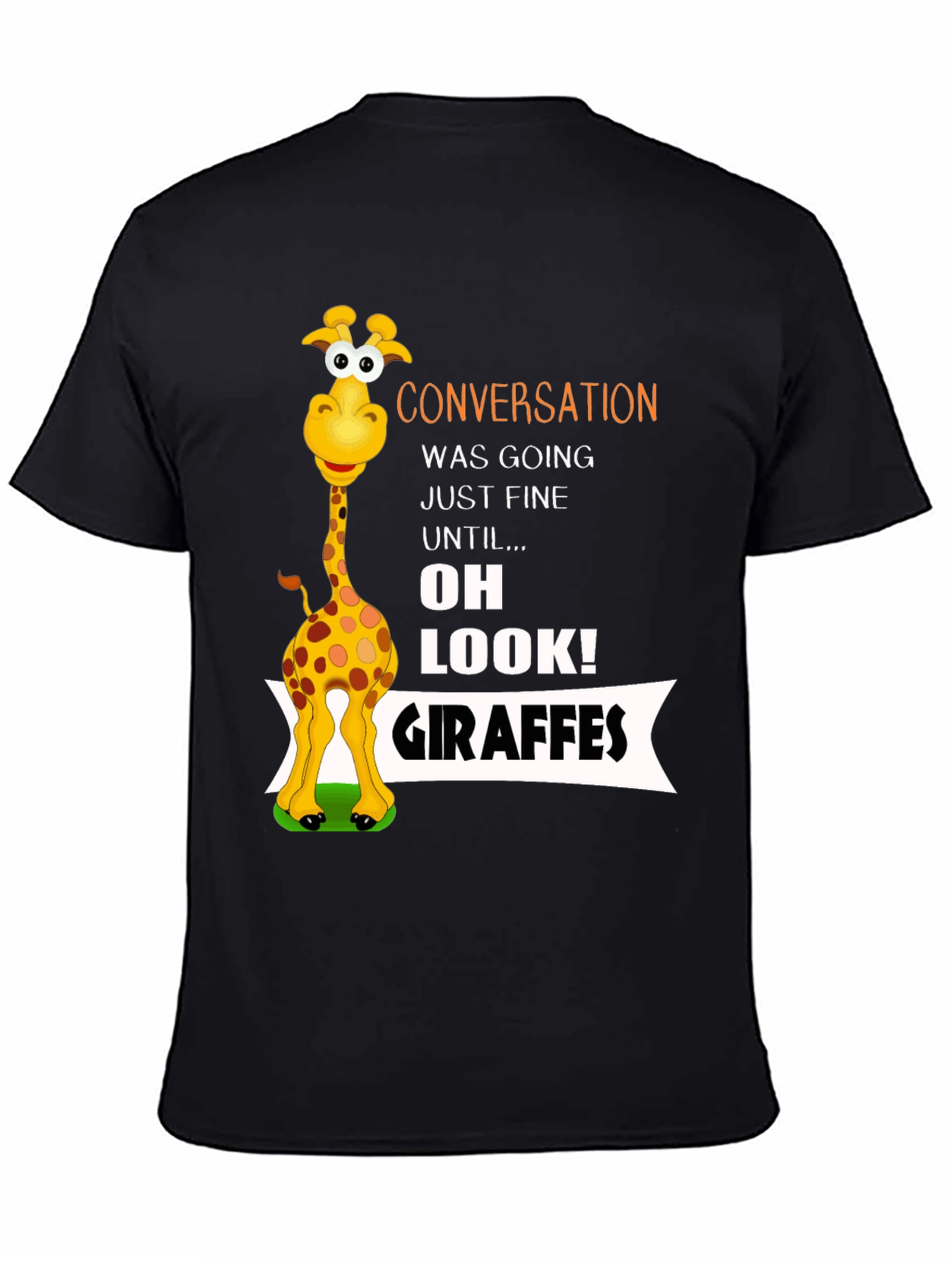 Conversation Giraffe T-Shirt Funny Animal Tee