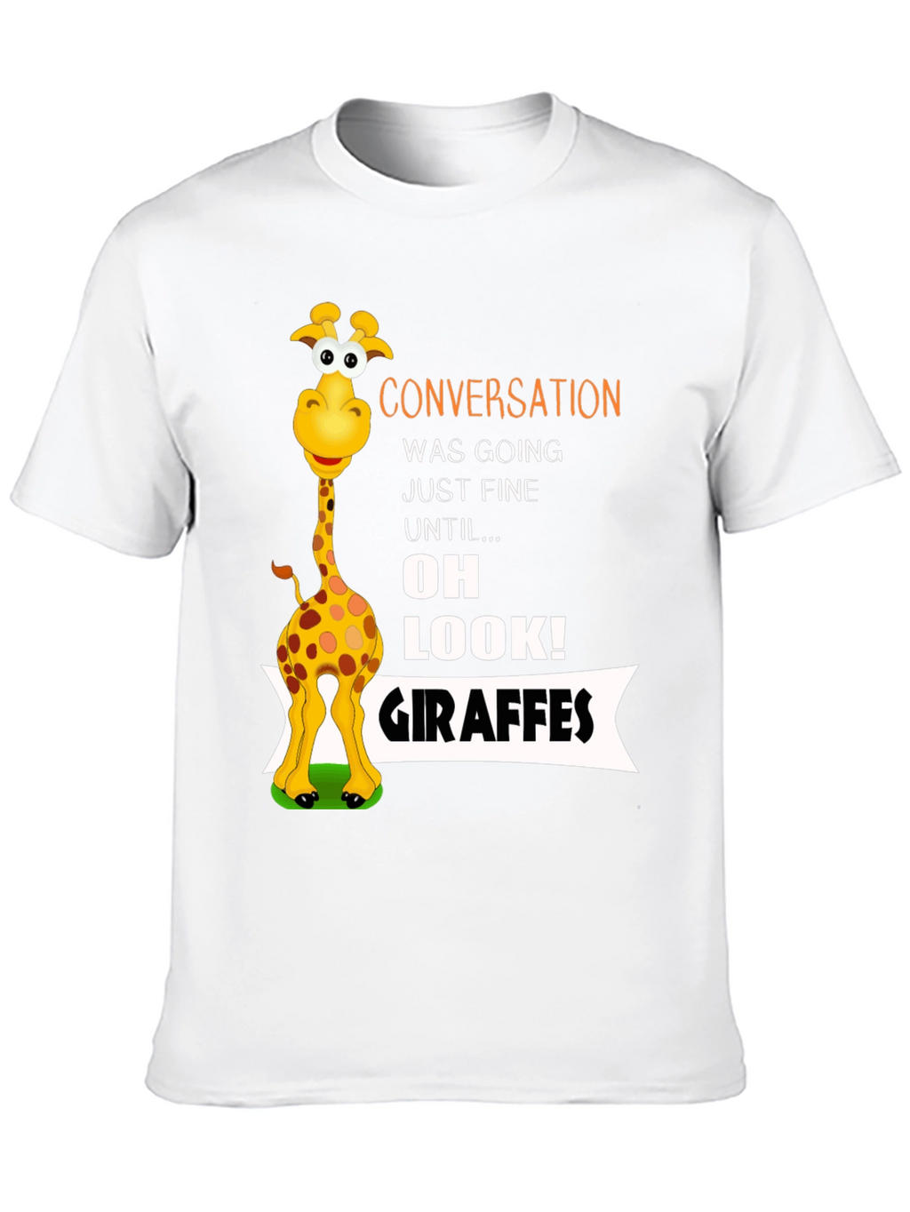 Conversation Giraffe T-Shirt Funny Animal Tee