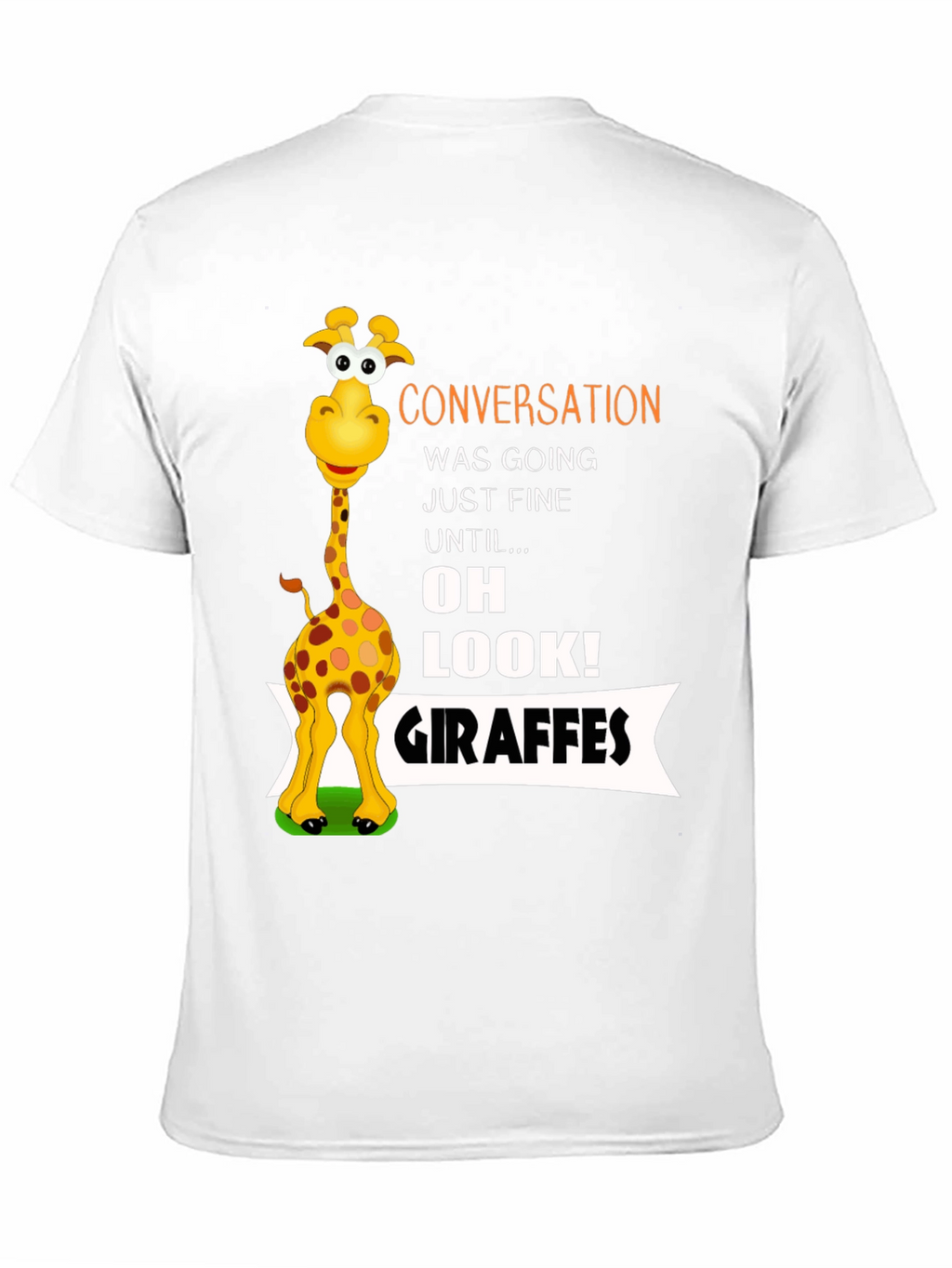 Conversation Giraffe T-Shirt Funny Animal Tee