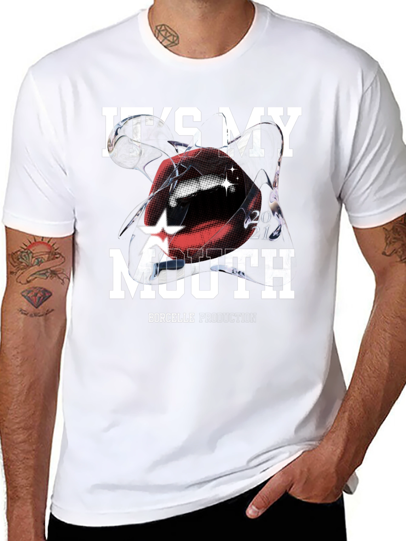 Its My Mouth Graphic Tee - Black
