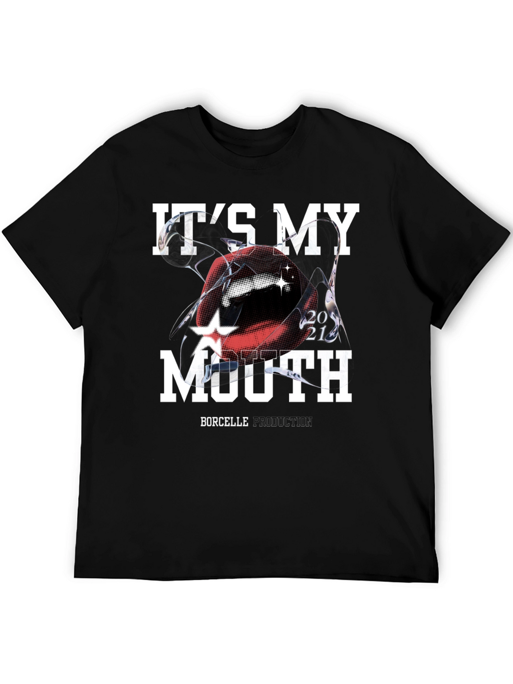 Its My Mouth Graphic Tee - Black