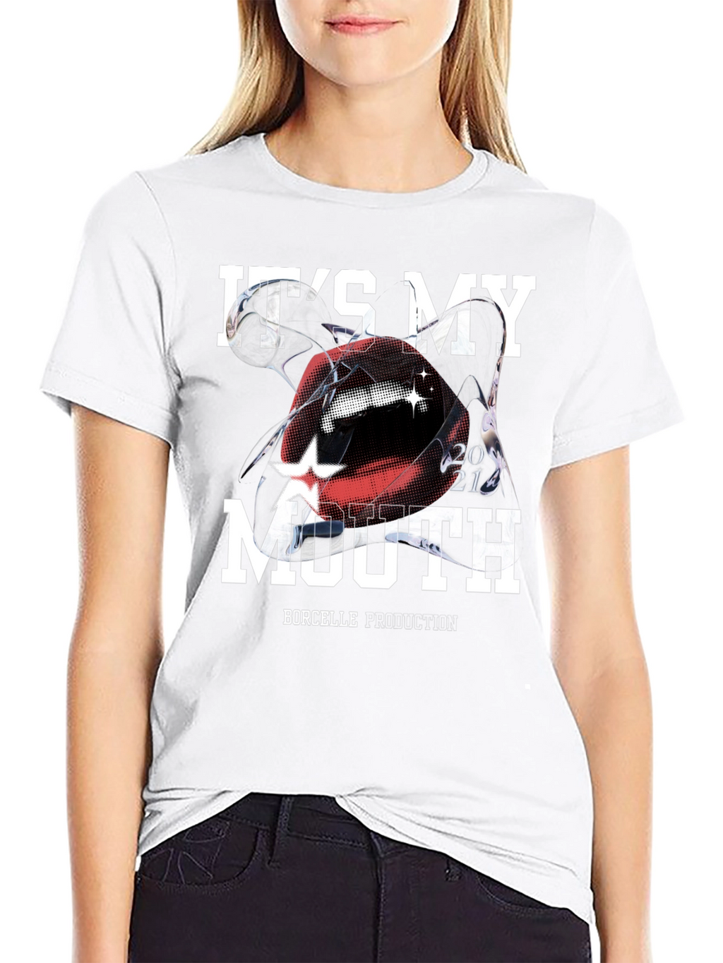 Its My Mouth Graphic Tee - Black