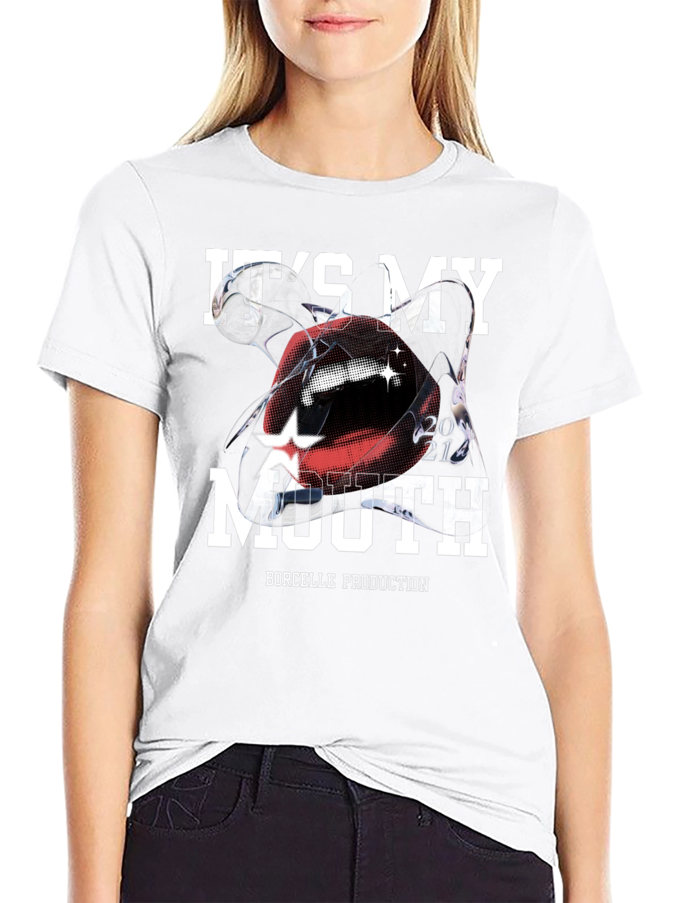 Its My Mouth Graphic Tee - Black