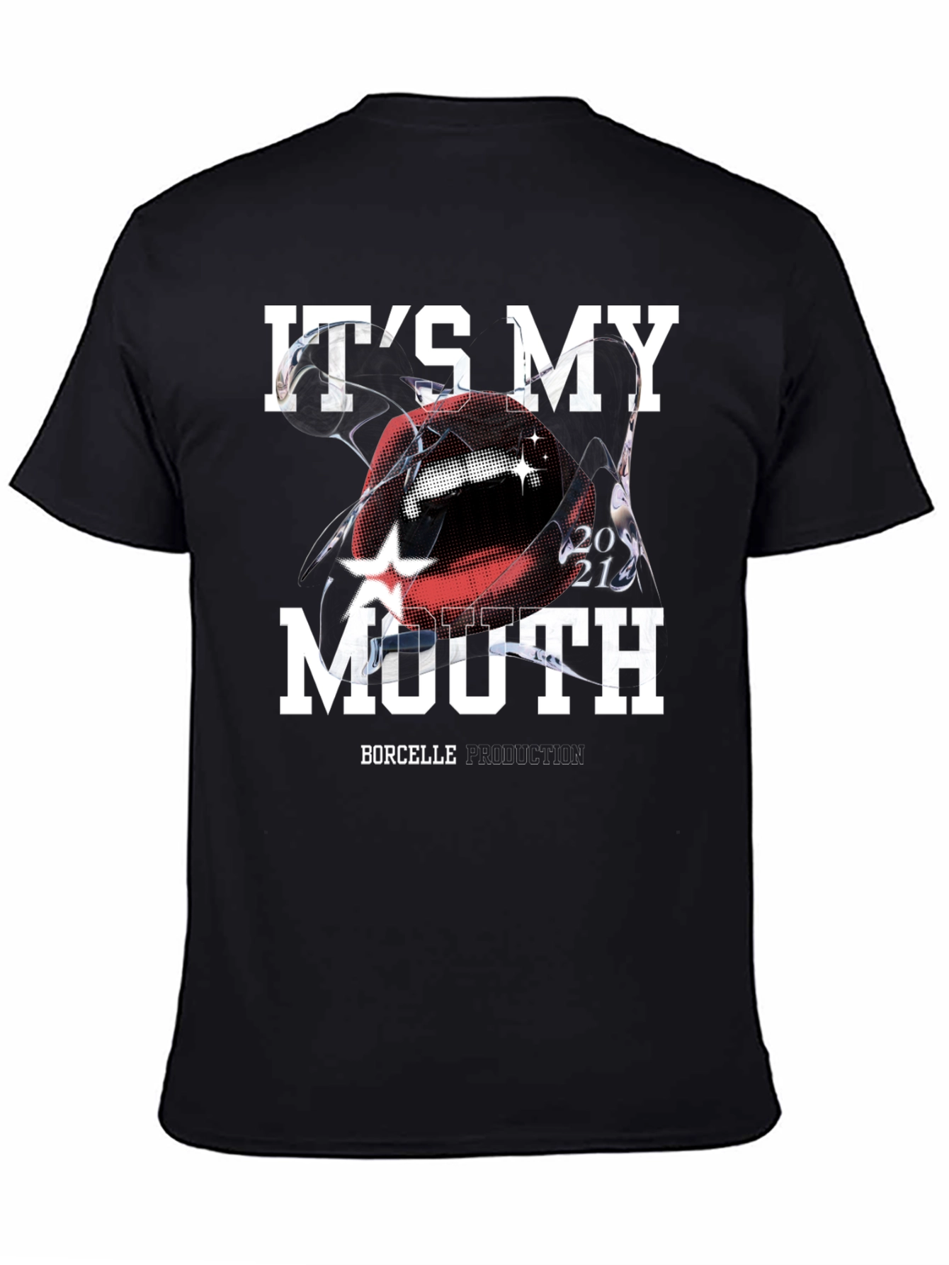 Its My Mouth Graphic Tee - Black