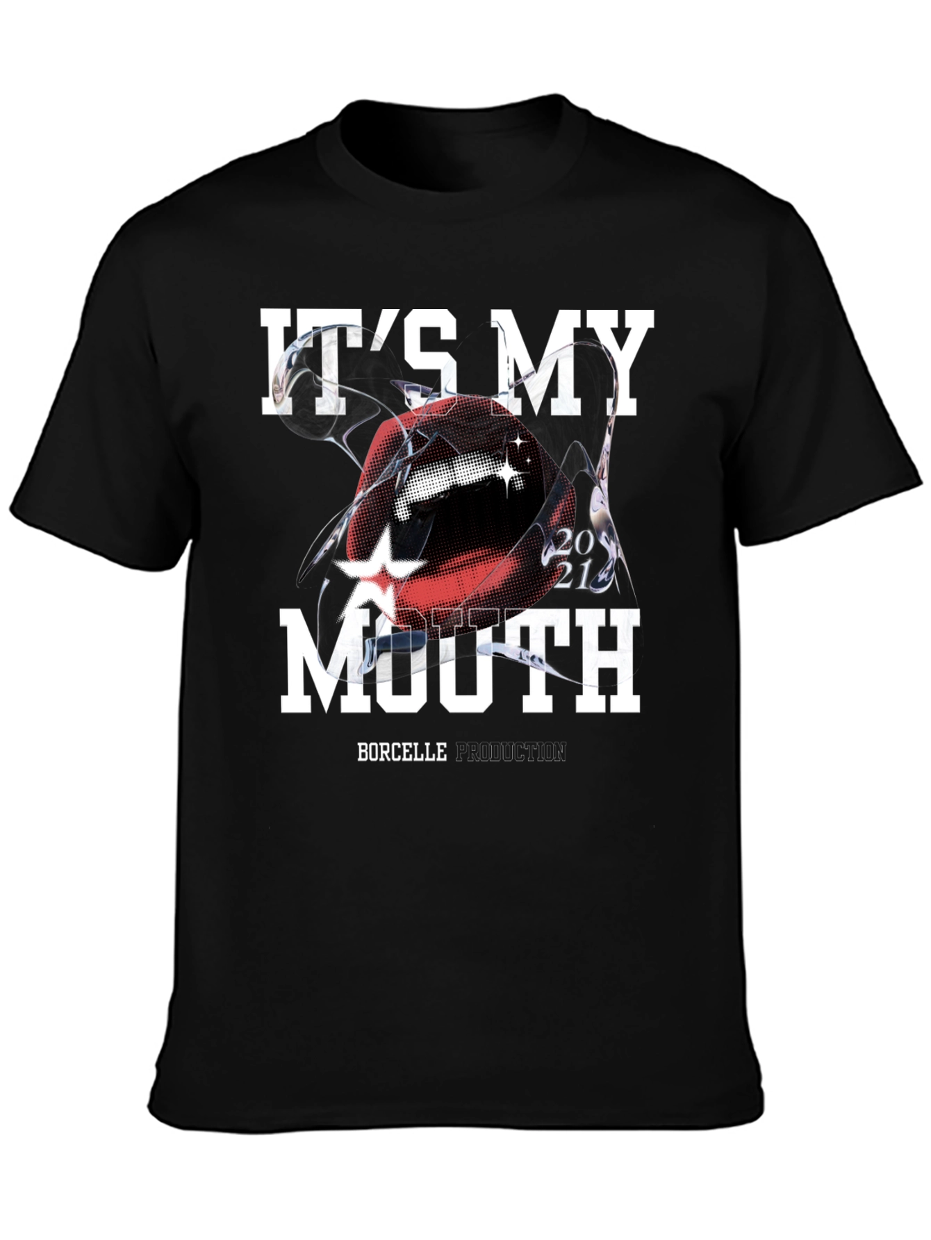 Its My Mouth Graphic Tee - Black