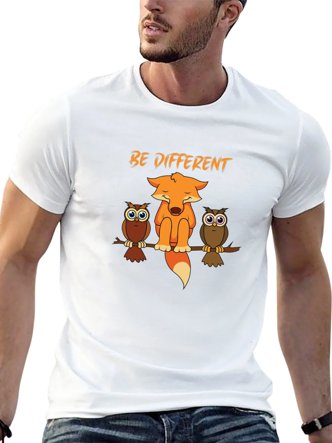 Be Different Fox & Owls Graphic Tee