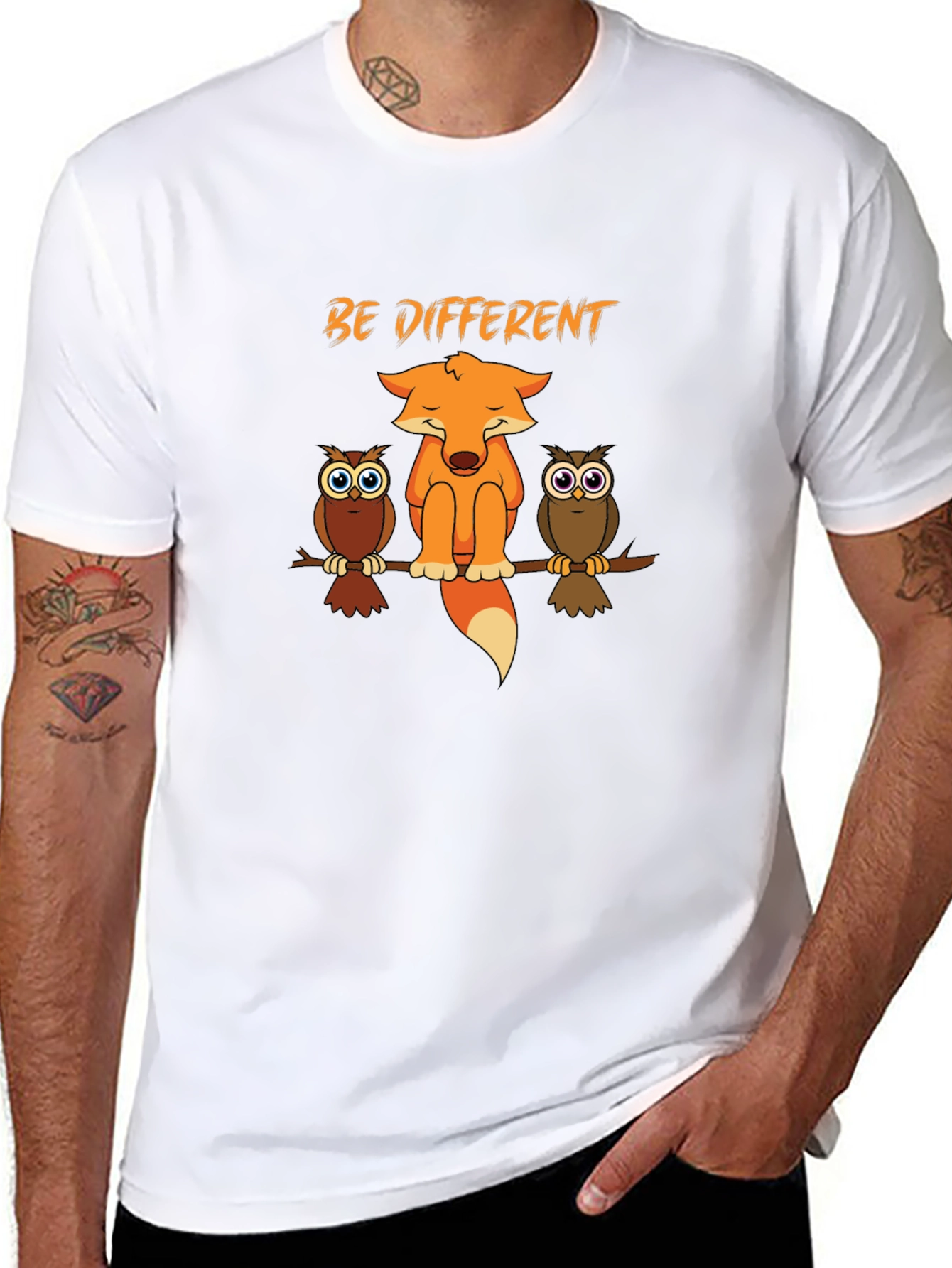 Be Different Fox & Owls Graphic Tee