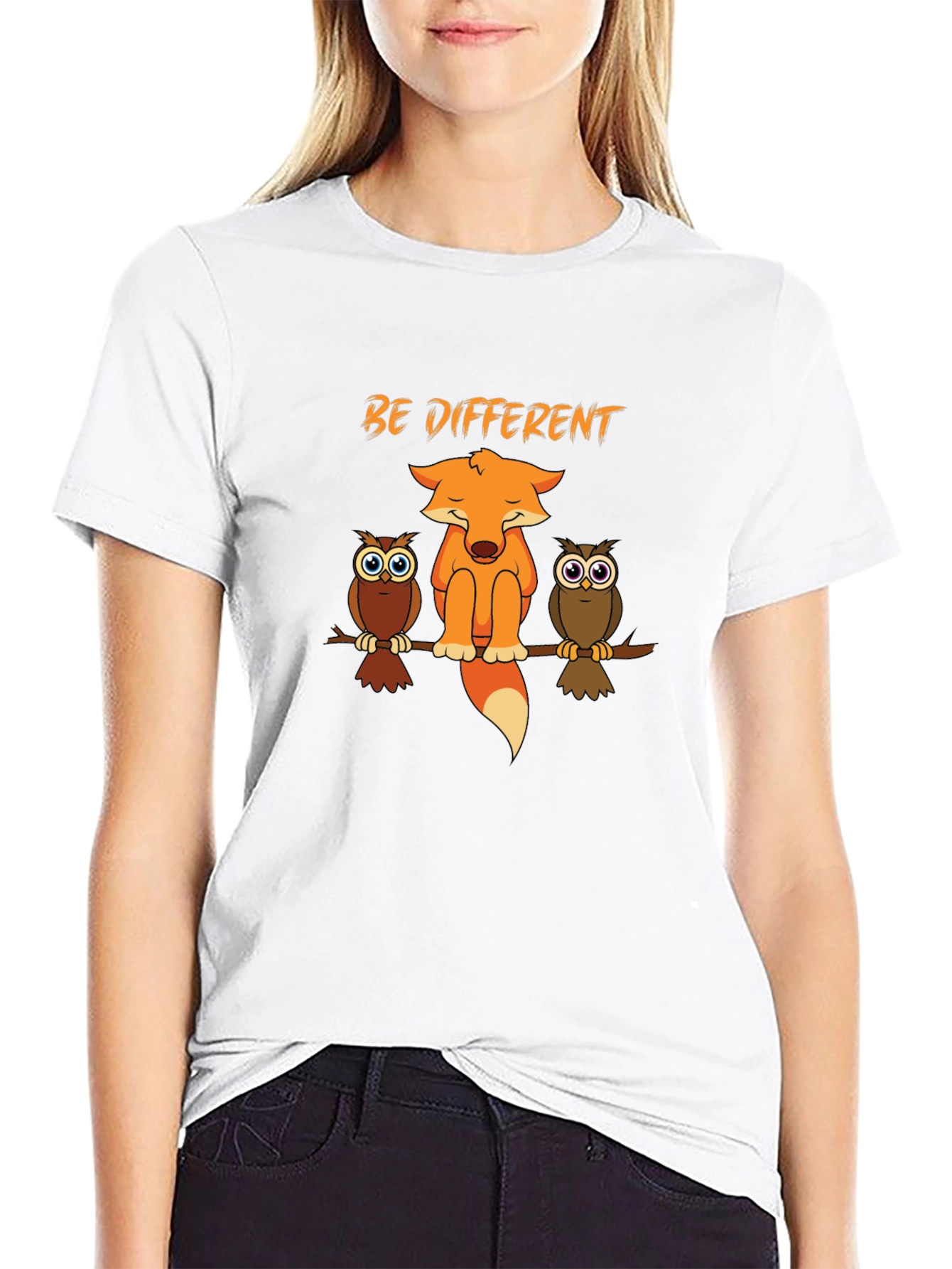 Be Different Fox & Owls Graphic Tee
