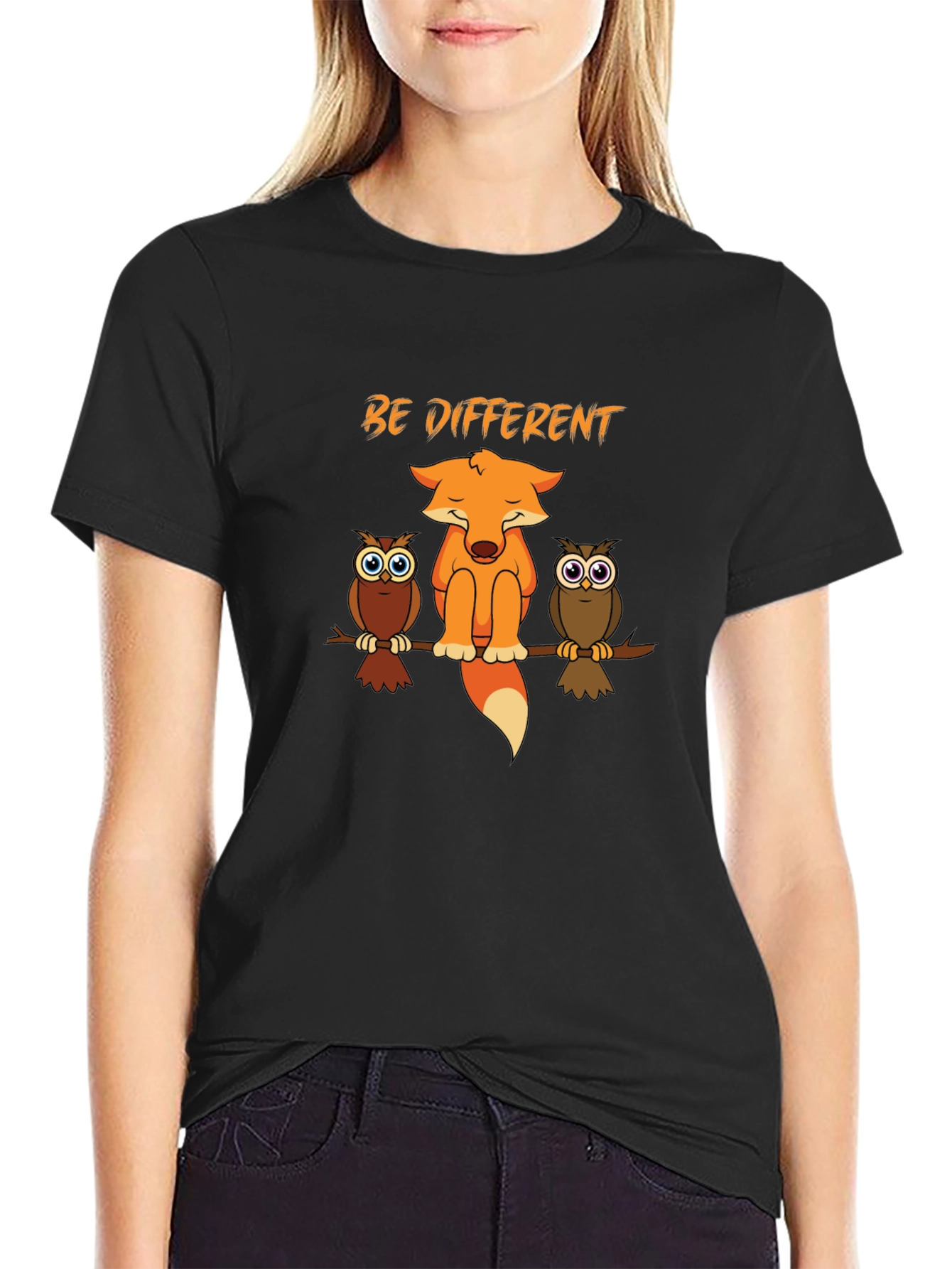 Be Different Fox & Owls Graphic Tee