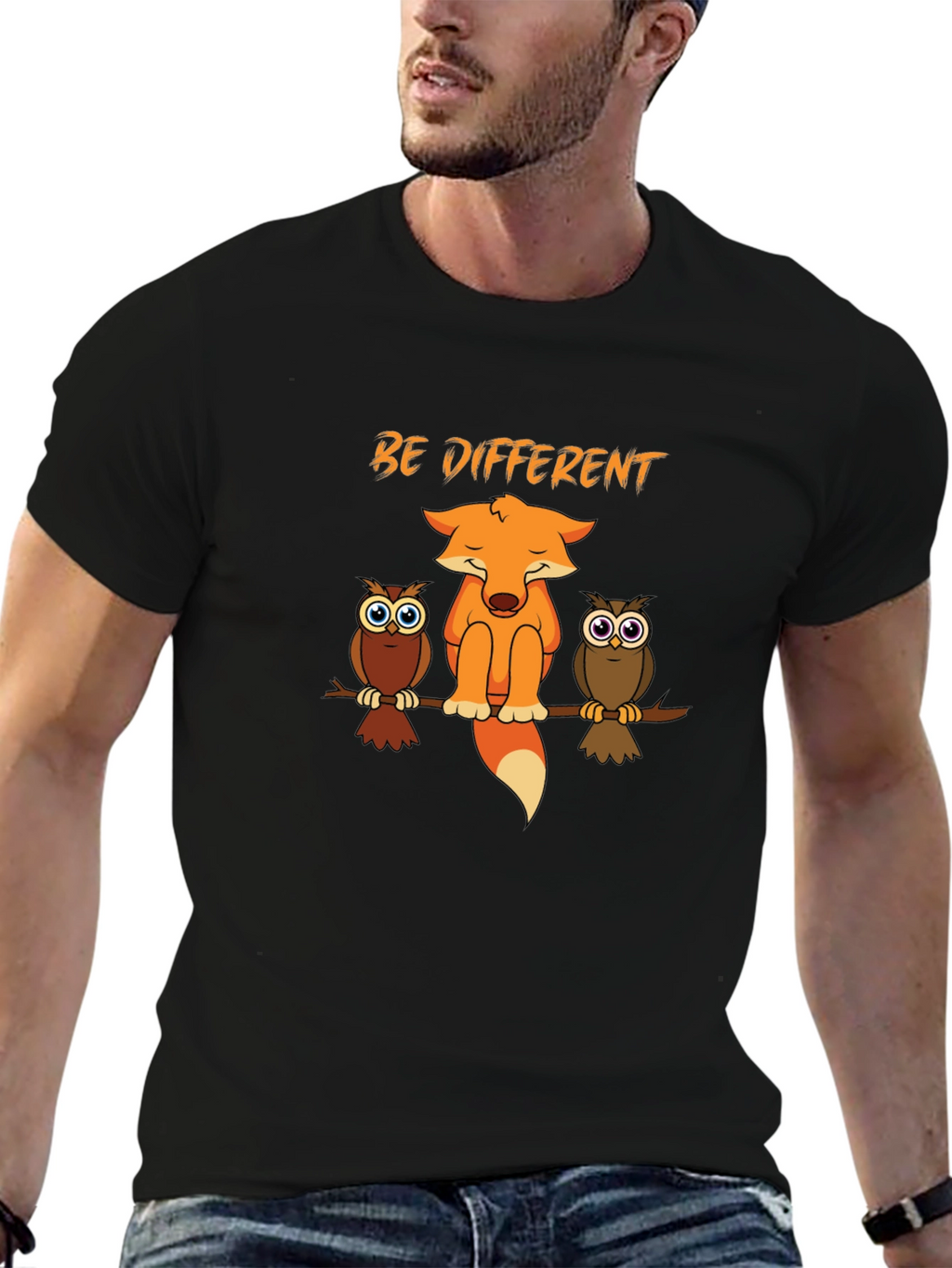 Be Different Fox & Owls Graphic Tee
