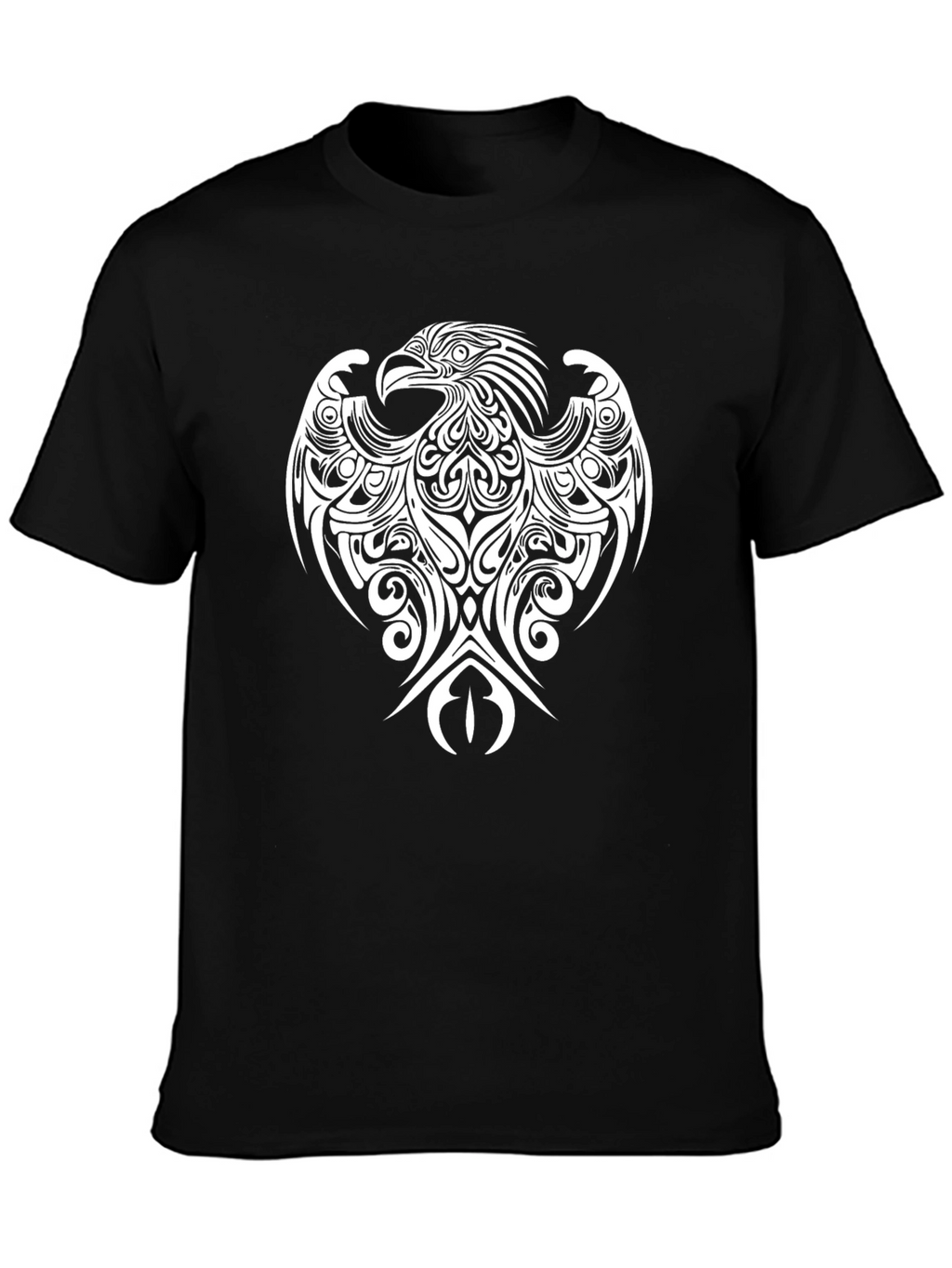 Tribal Eagle Graphic Tee - Black