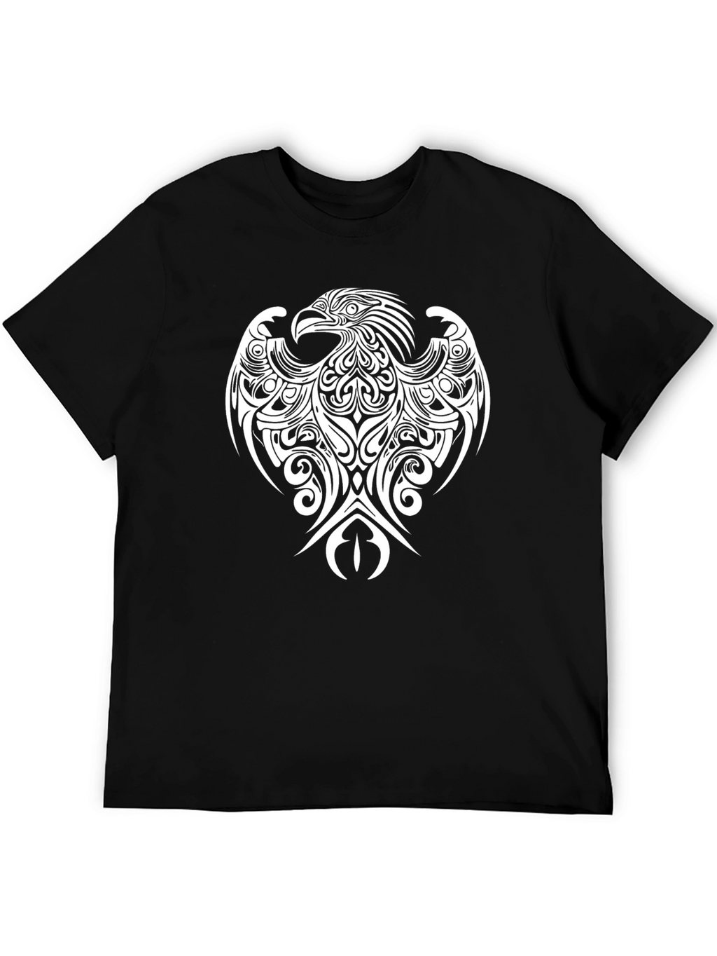 Tribal Eagle Graphic Tee - Black