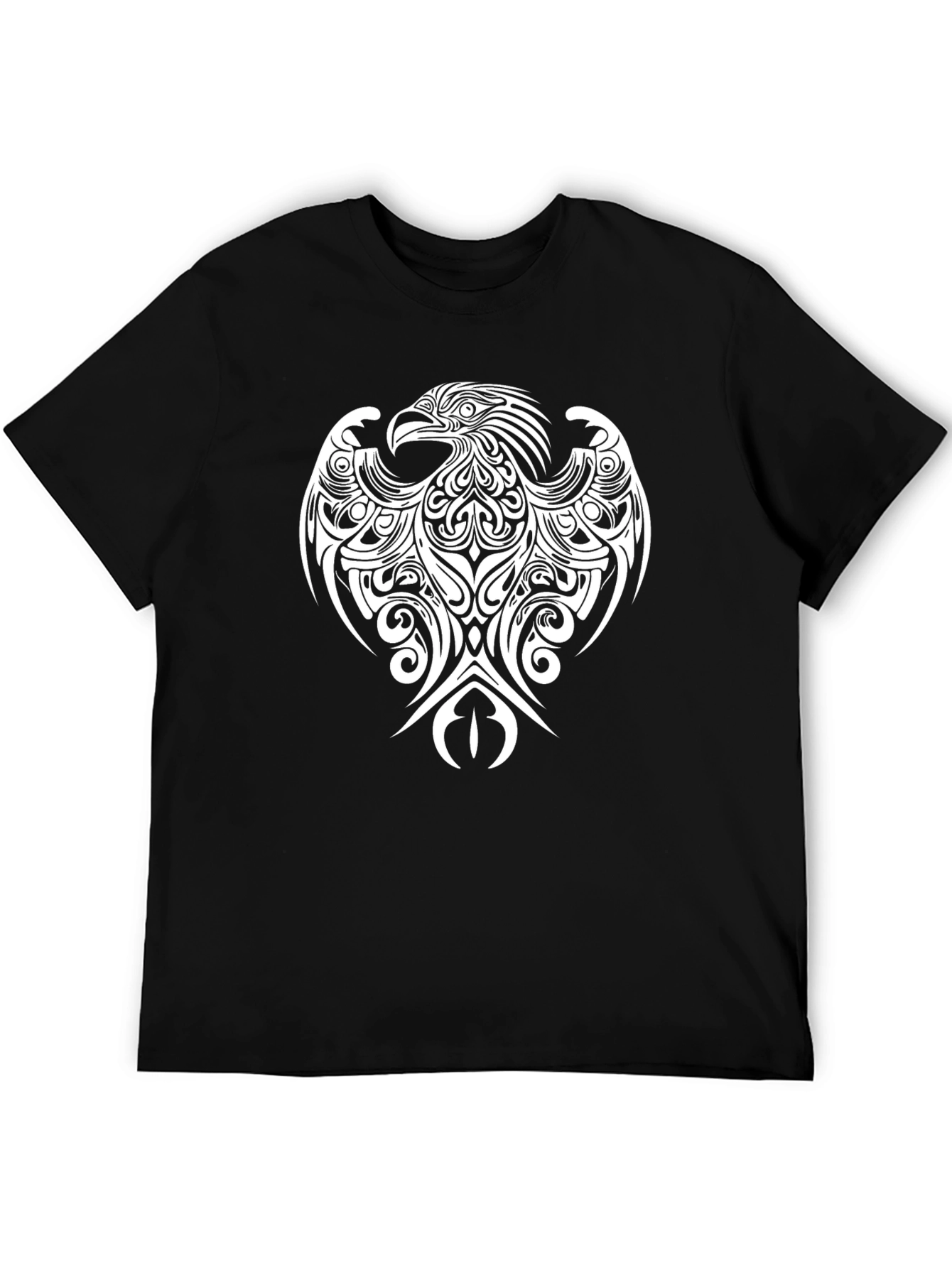 Tribal Eagle Graphic Tee - Black