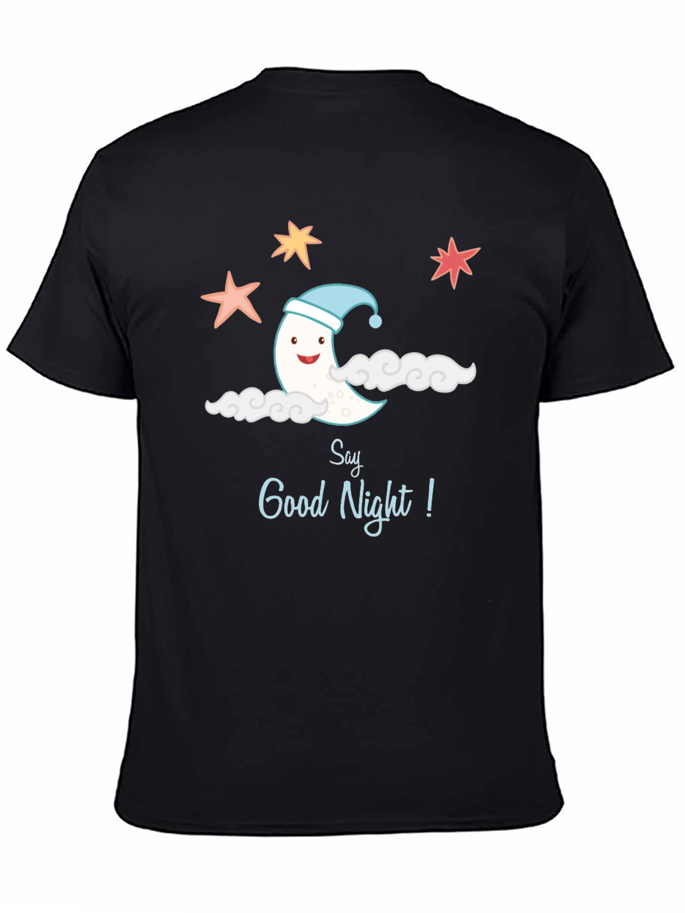 Cute Moon & Stars Graphic Tee - Good Night Shirt