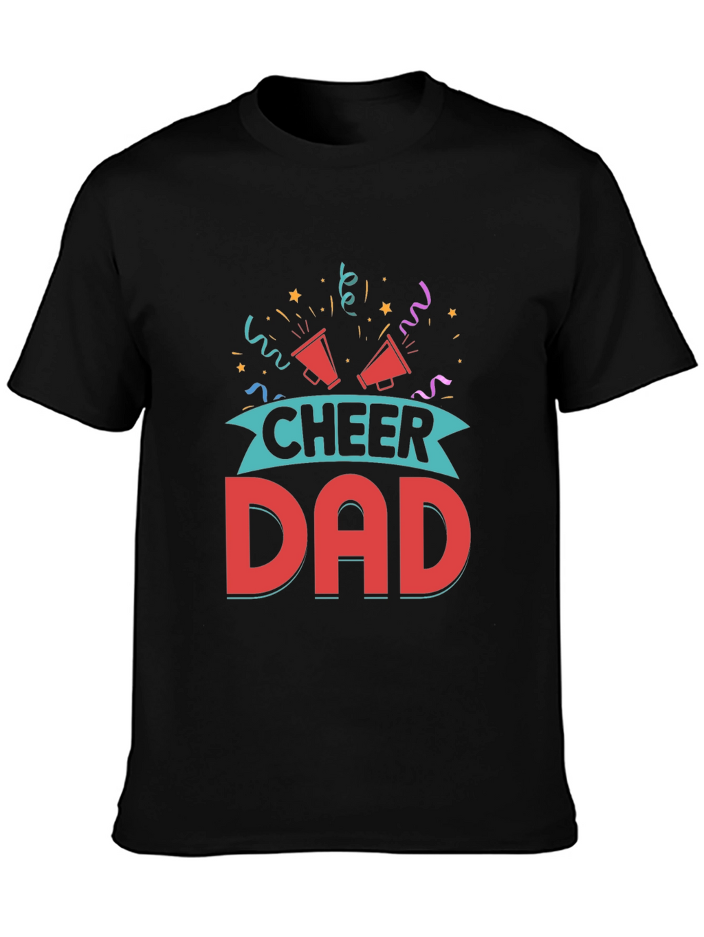 Cheer Dad Graphic Tee - Black Cotton