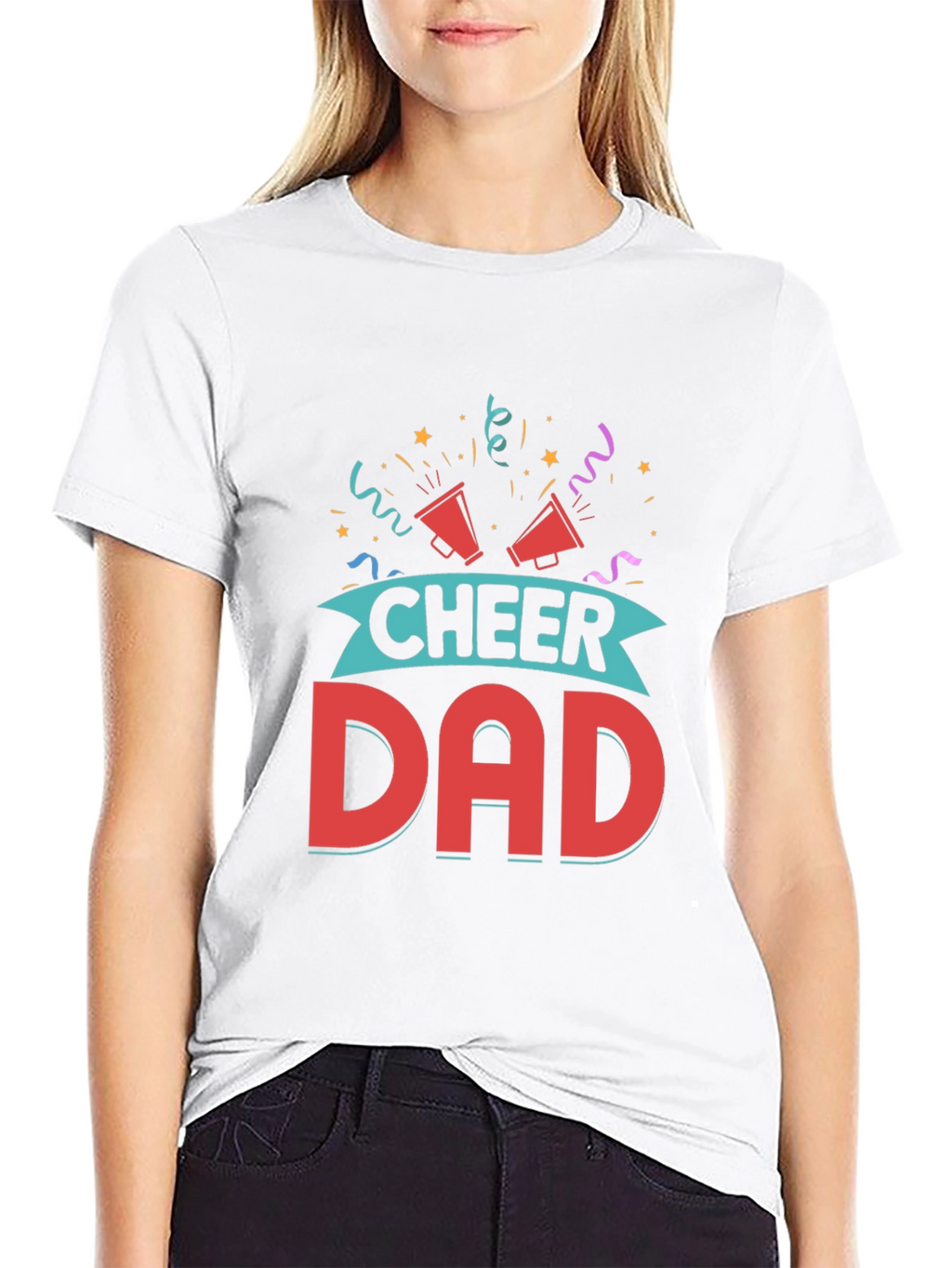 Cheer Dad Graphic Tee - Black Cotton