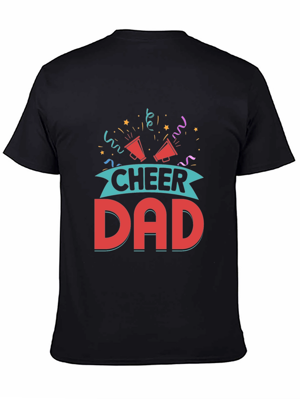 Cheer Dad Graphic Tee - Black Cotton
